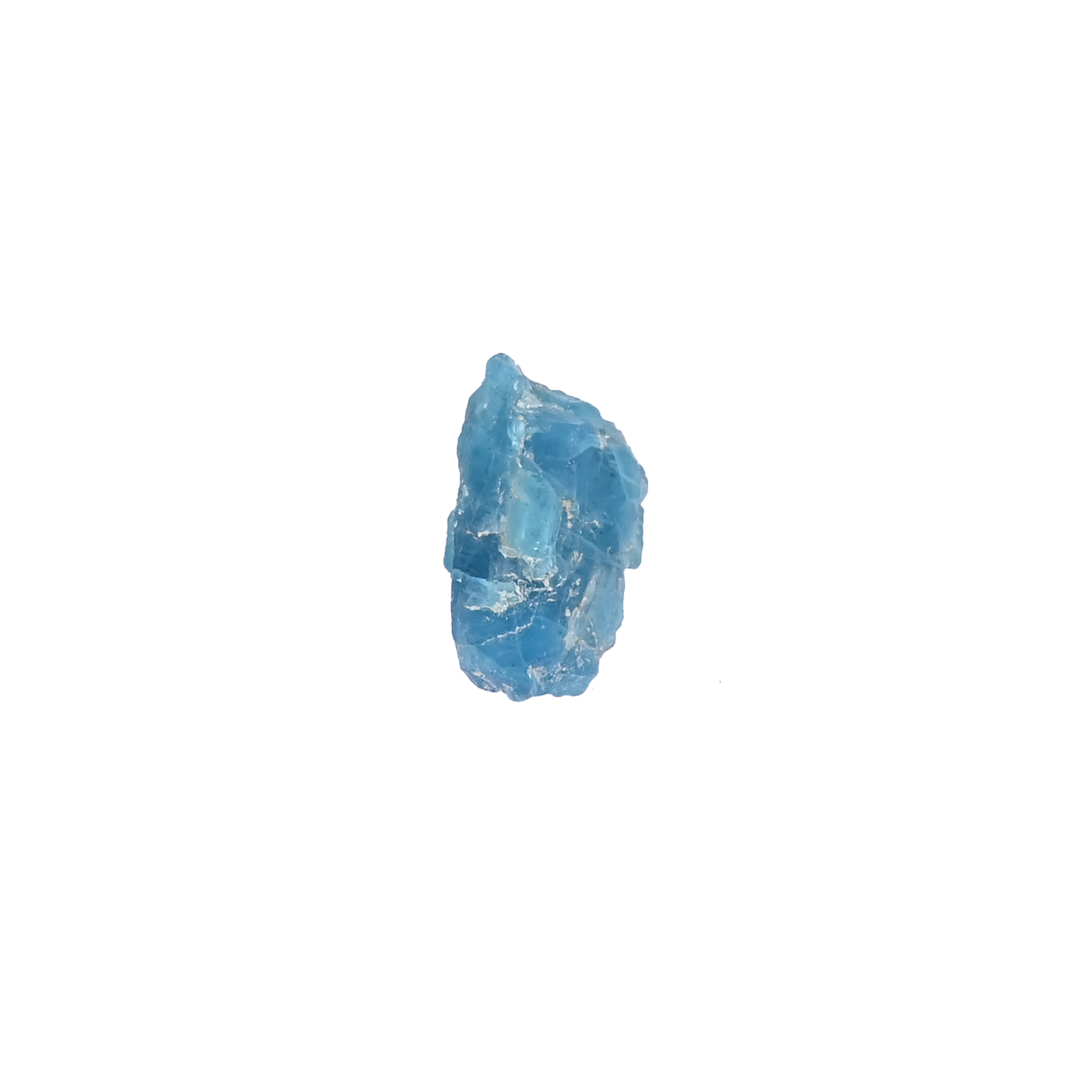 Natural Neon Blue Apatite Rough 1100 Ct 17x9 mm Freeform Raw Gemstone