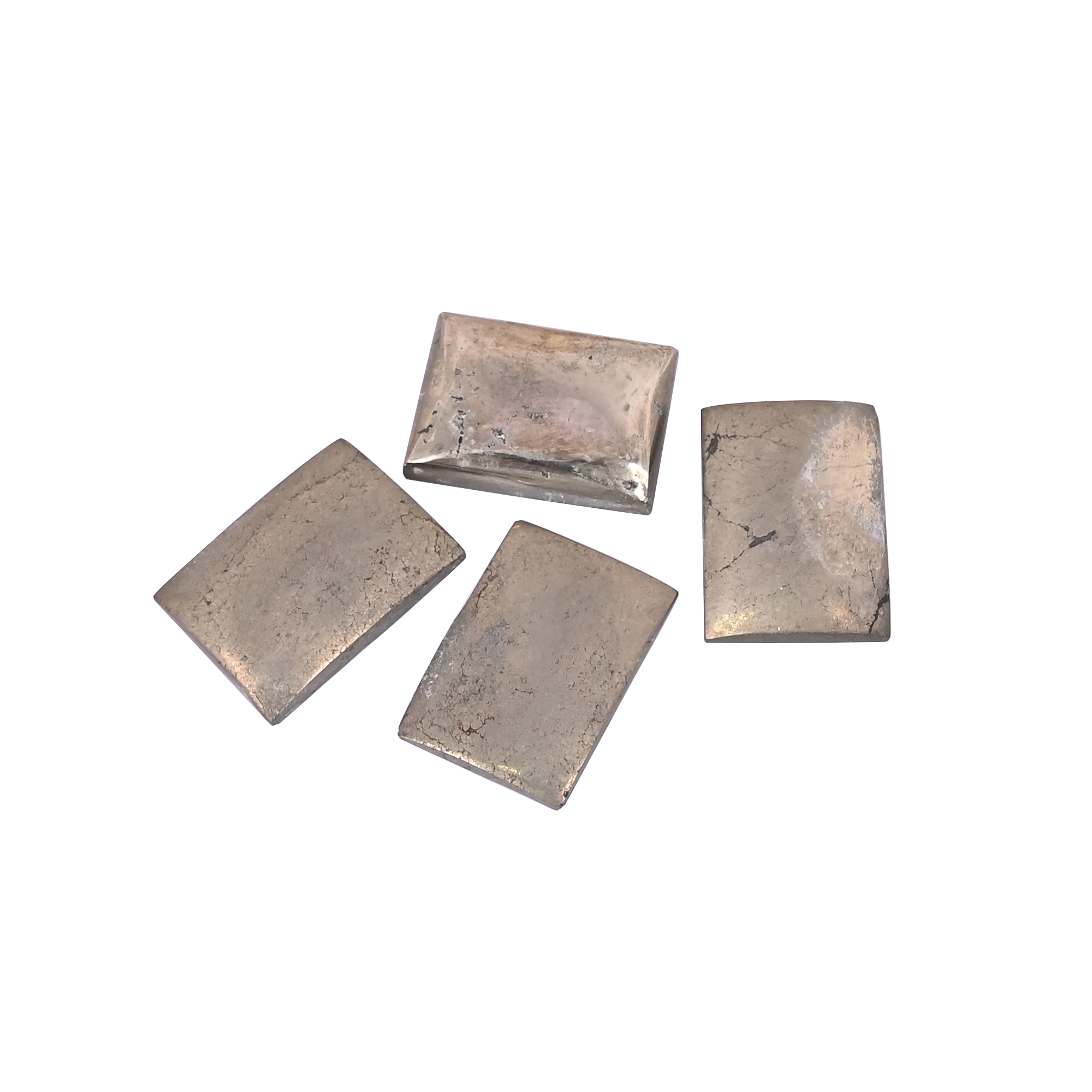 Natural Pyrite Loose Gemstone 445 Carat Rectangle 26x18 mm Flat-back Cabochon for Jewelry Making  1 Pcs