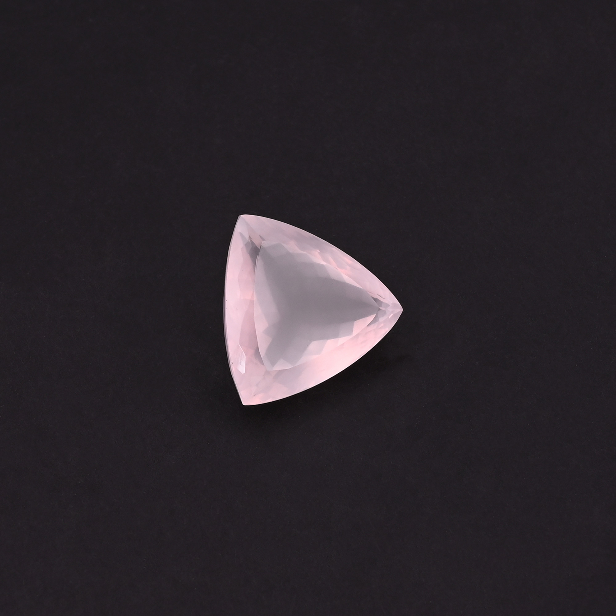 Natural Rose Quartz 28MM Trillion Normal Cut 70Cts 1Piece Gemstone For Making Jewelry