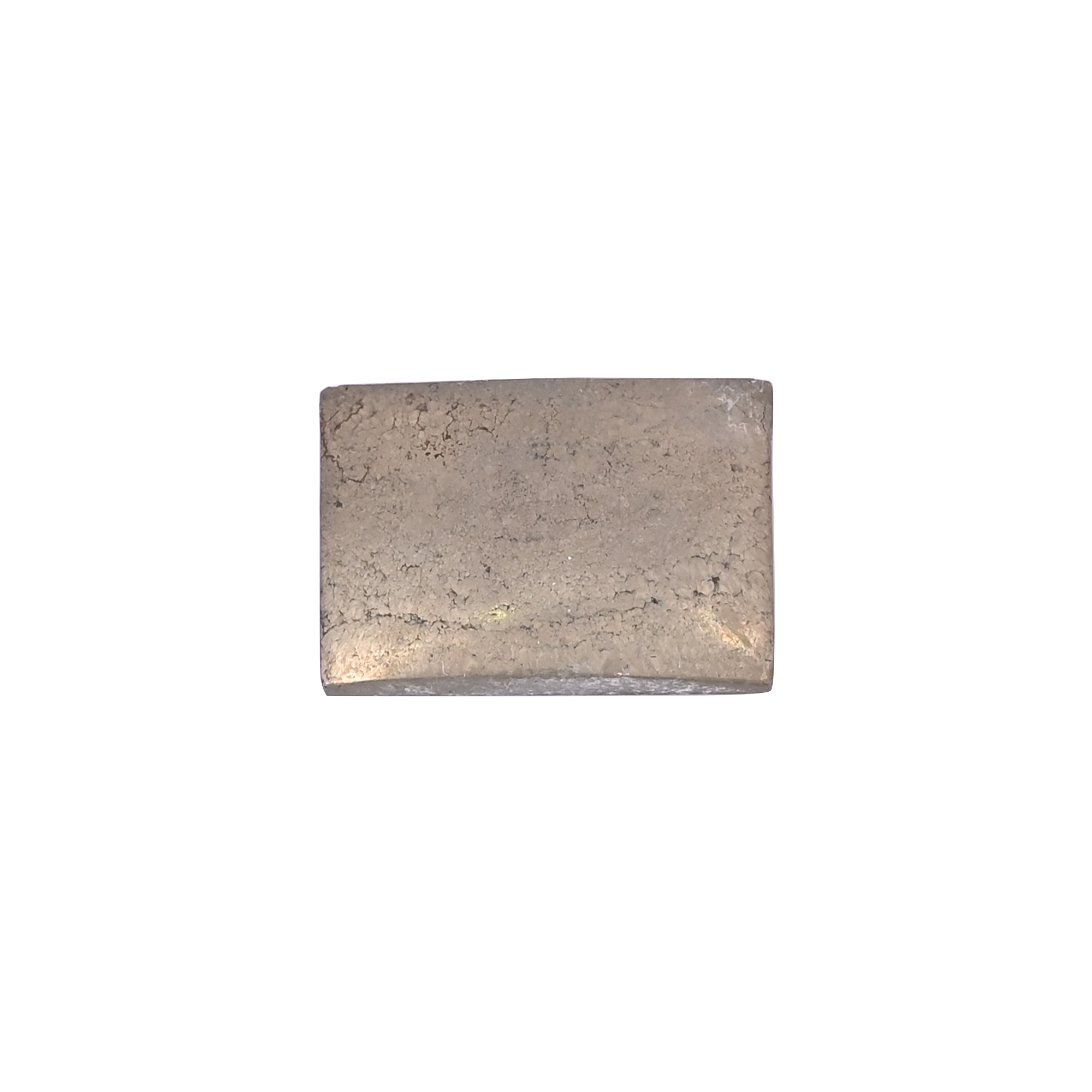 Natural Pyrite Loose Gemstone 445 Carat Rectangle 26x18 mm Flat-back Cabochon for Jewelry Making 1 Pcs
