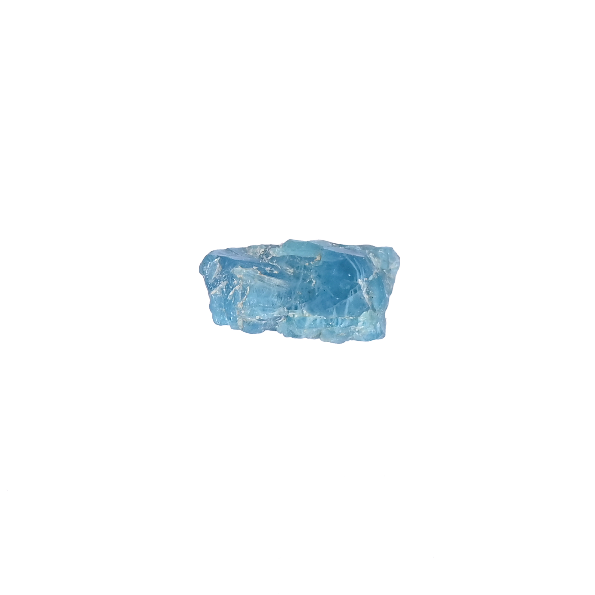 Natural Neon Blue Apatite Rough 1100 Ct 17x9 mm Freeform Raw Gemstone