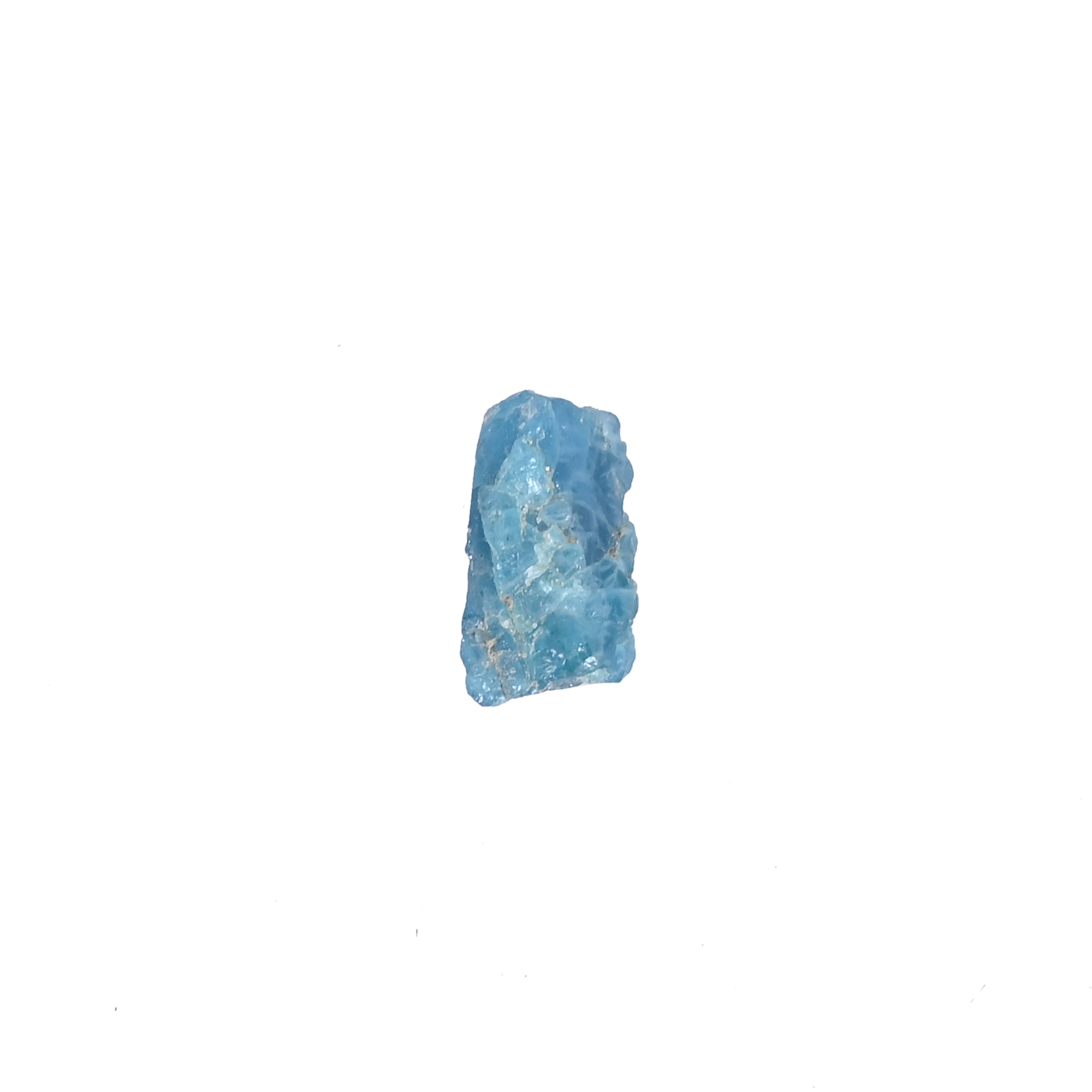 Natural Neon Blue Apatite Rough 1100 Ct 17x9 mm Freeform Raw Gemstone