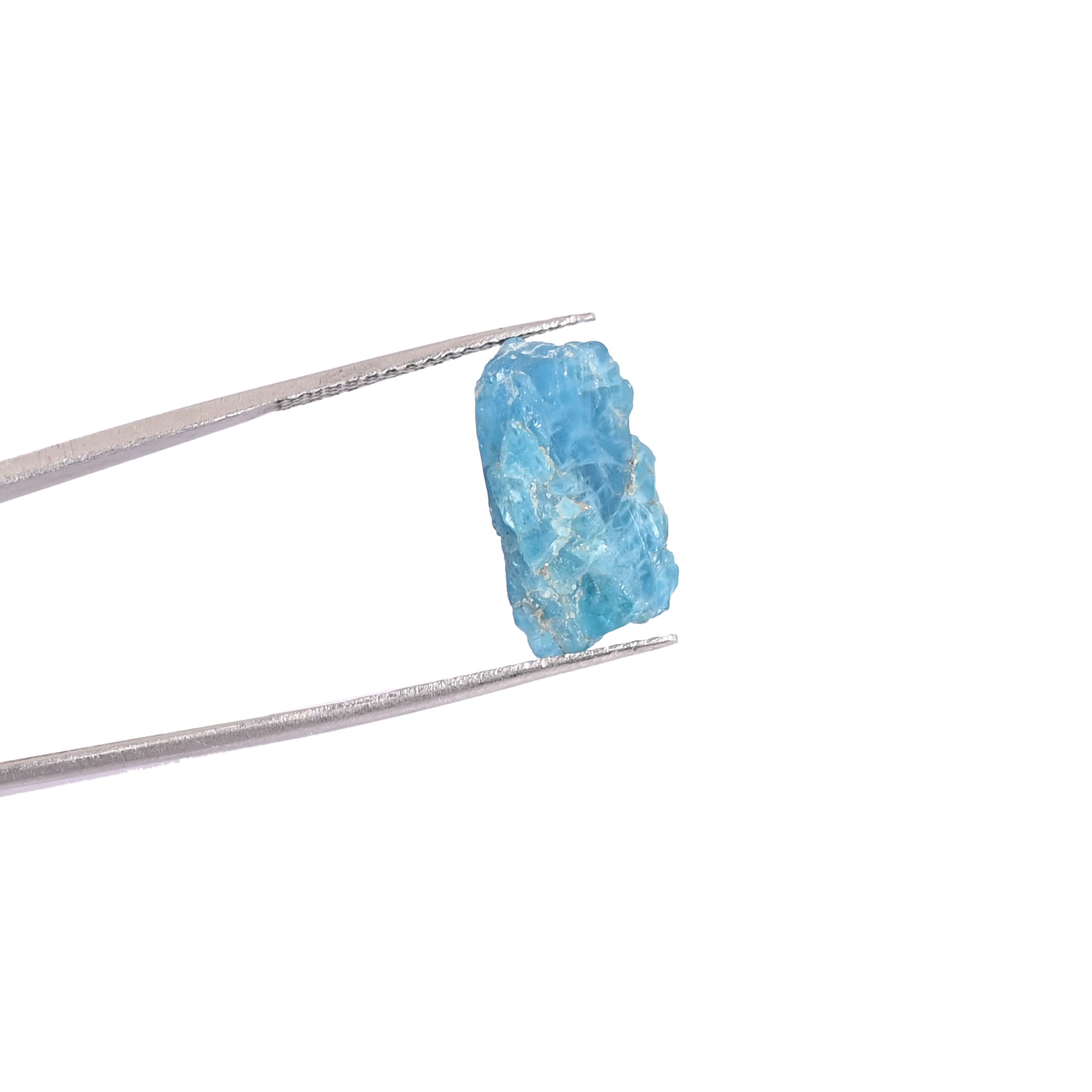 Natural Neon Blue Apatite Rough 1100 Ct 17x9 mm Freeform Raw Gemstone