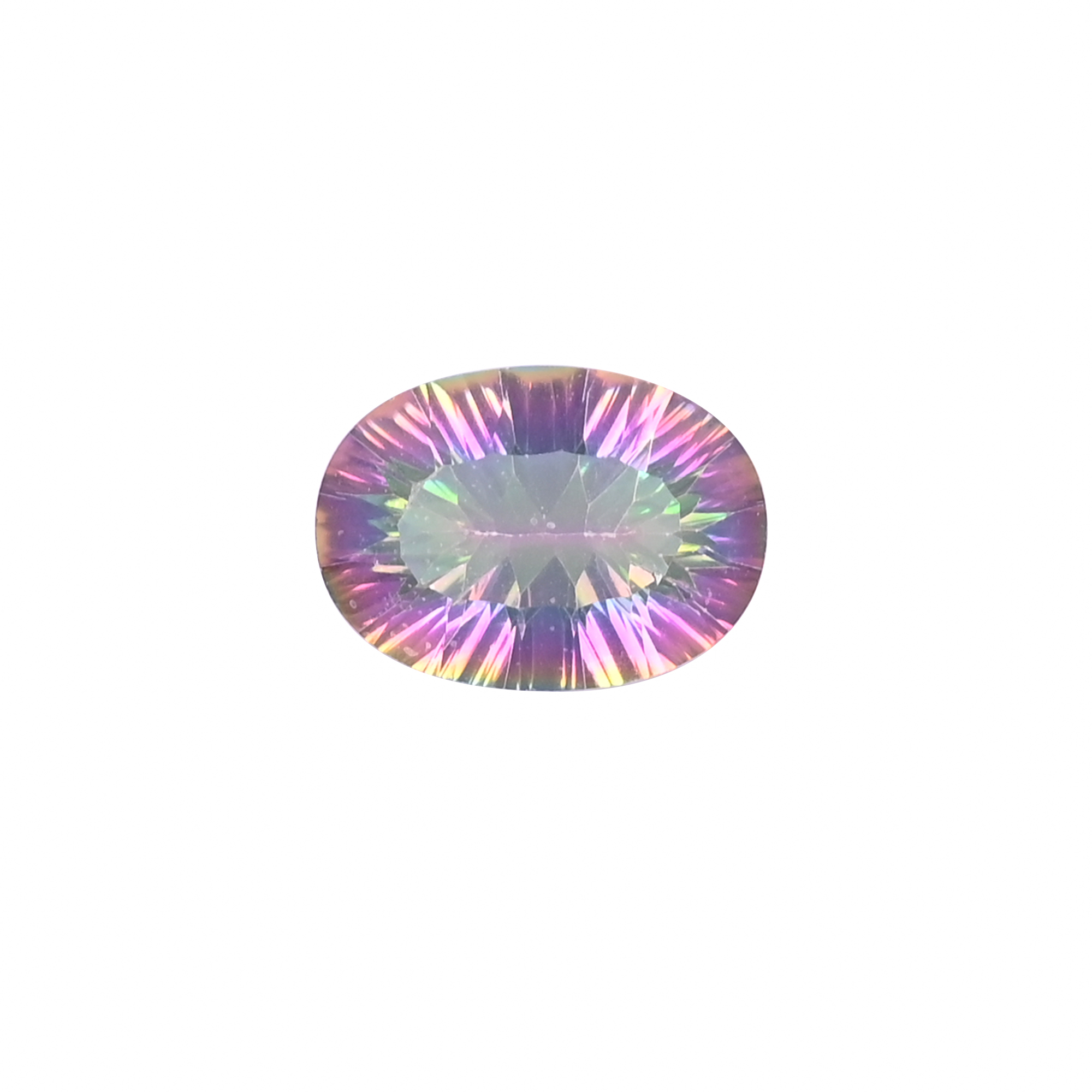 Natural Mystic topaz Loose Gemstone 113 Carat Oval 18x13 mm Flat-back Cabochon for Jewelry Making  1 Pcs