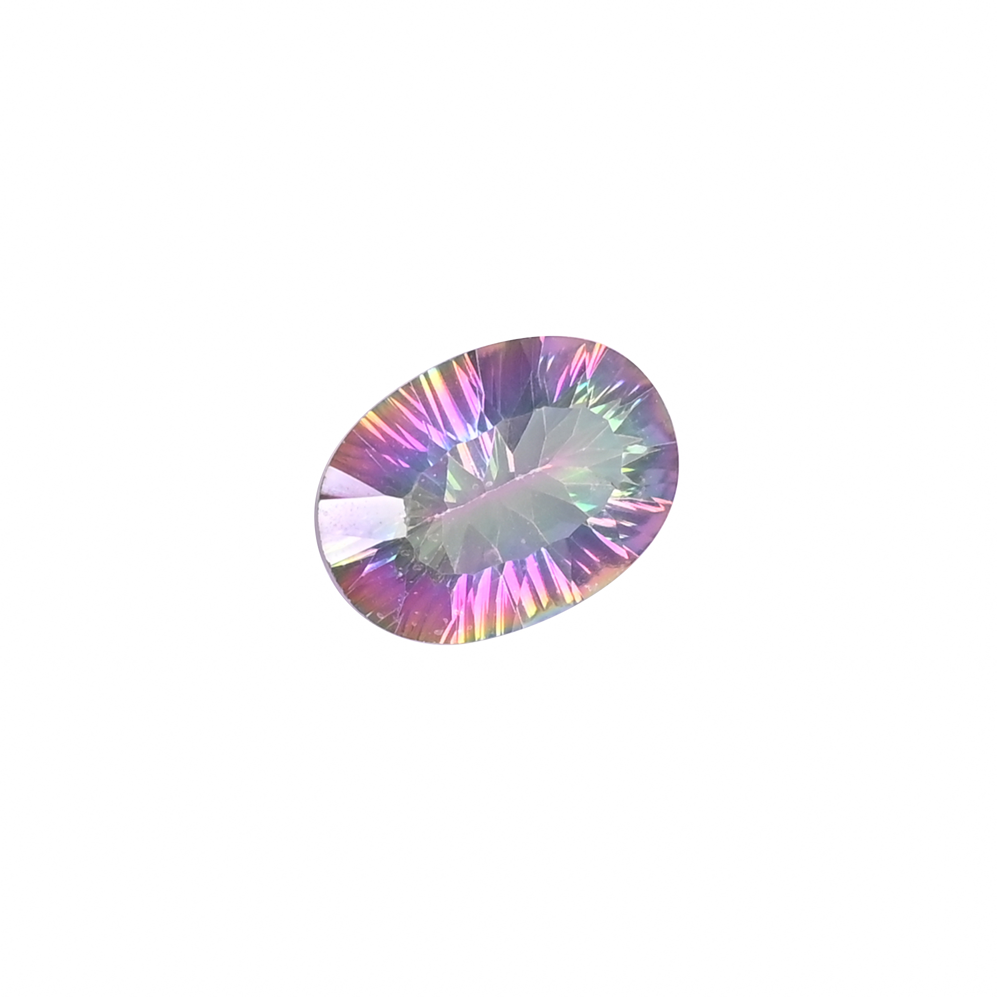Natural Mystic topaz Loose Gemstone 113 Carat Oval 18x13 mm Flat-back Cabochon for Jewelry Making  1 Pcs