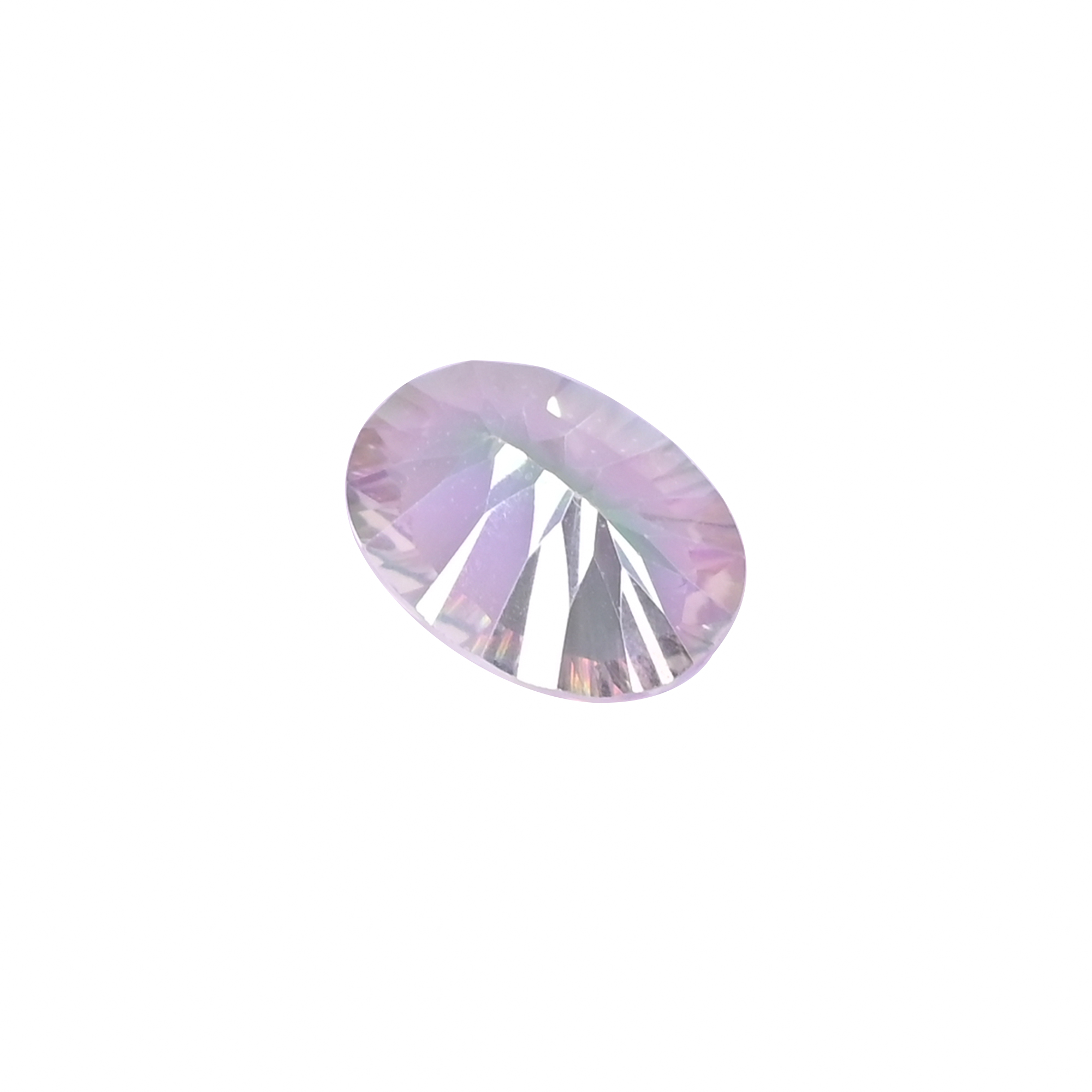 Natural Mystic topaz Loose Gemstone 113 Carat Oval 18x13 mm Flat-back Cabochon for Jewelry Making  1 Pcs