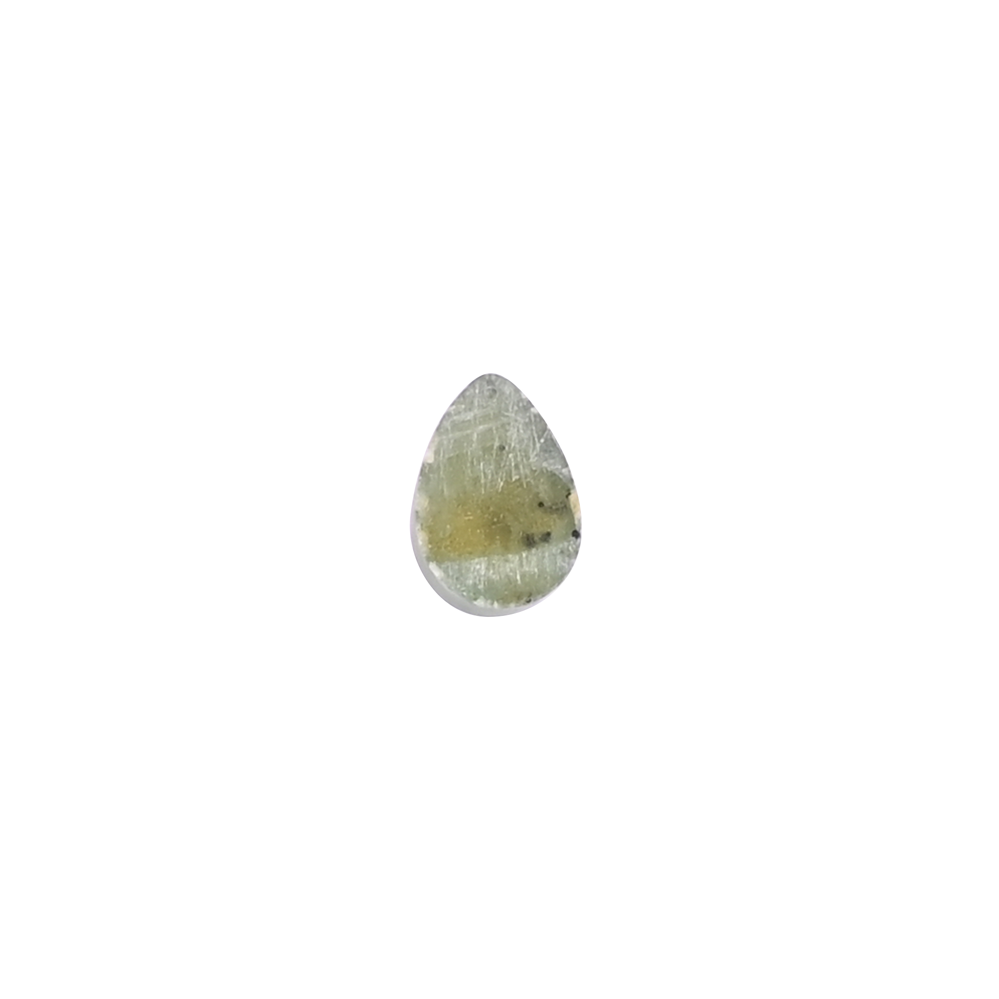 Natural Nephrite Jade Loose Gemstone 06 Carat Pear 6x4 mm Flat-back Cabochon for Jewelry Making 1 Pcs