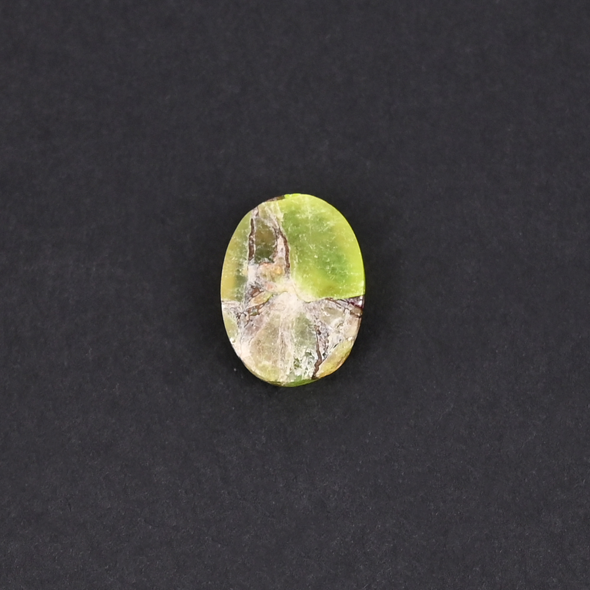 Natural Green Opal Mohave Loose Gemstone 49 Carat Oval 14x10 mm Flat-back Cabochon for Jewelry Making  1 Pcs