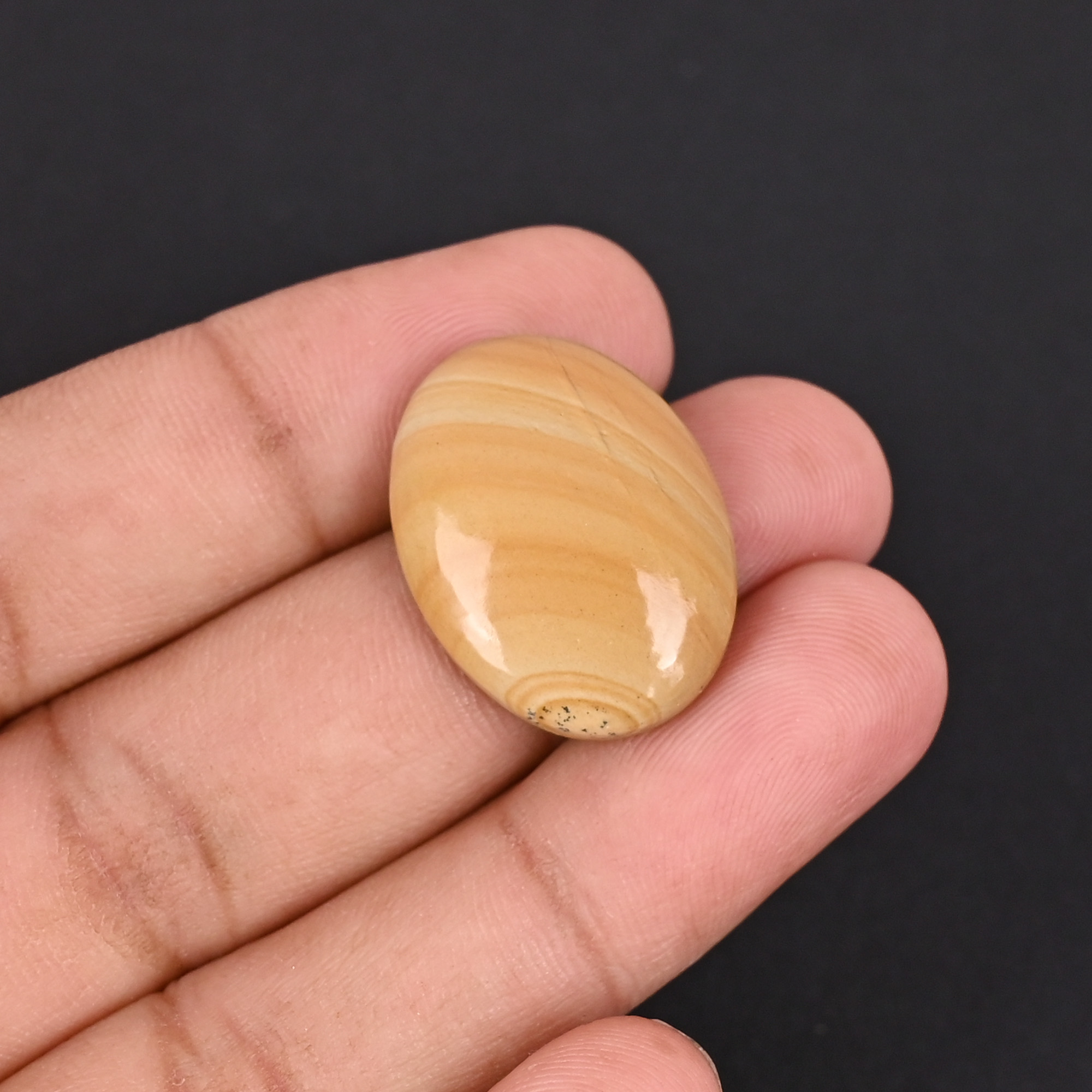 Natural Jasper Loose Gemstone 211 Carat Oval 25x19 mm Flat-back Cabochon for Jewelry Making 1 Pcs