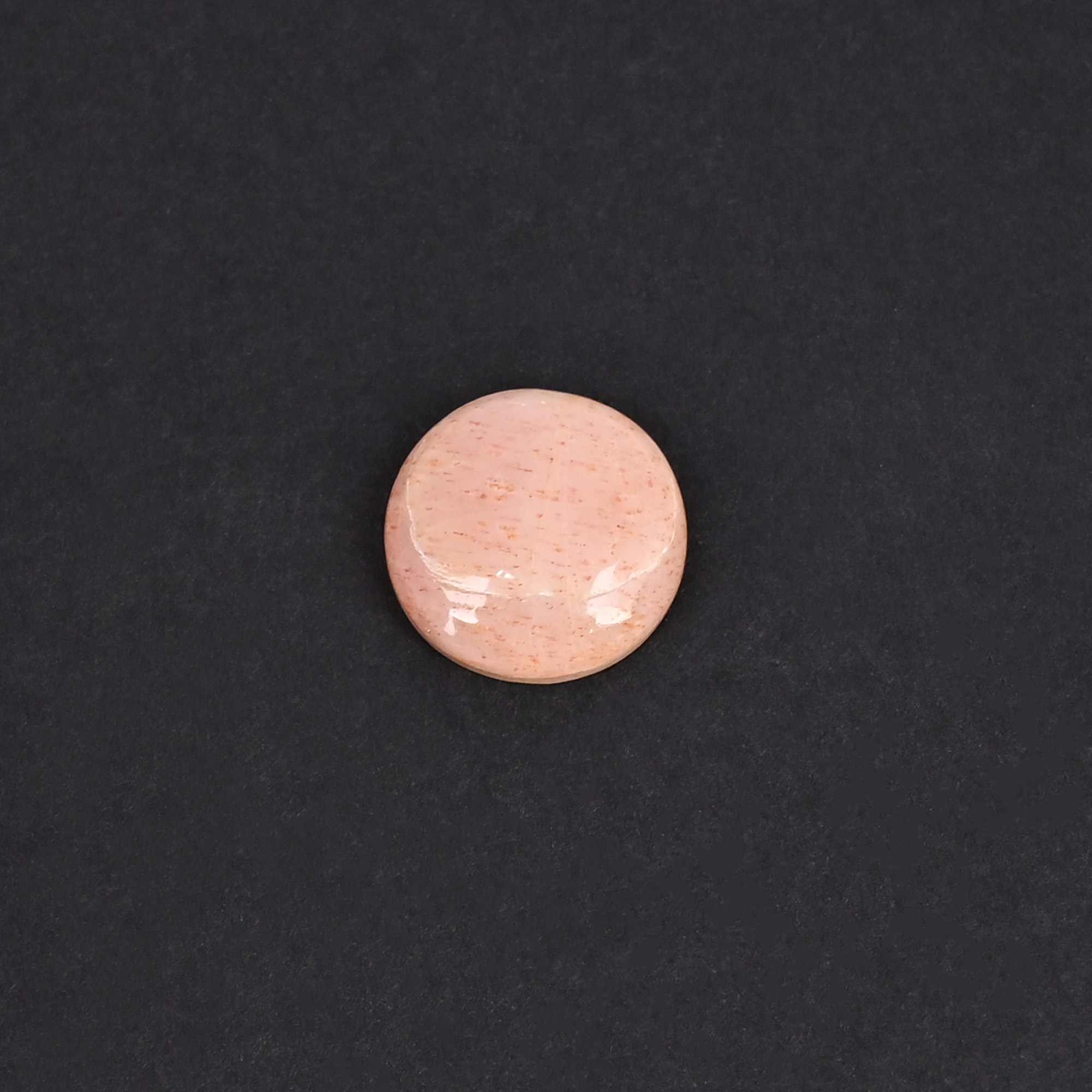 Natural Pink Jasper Loose Gemstone 61 Carat Round 13x13 mm Flat-back Cabochon for Jewelry Making  1 Pcs