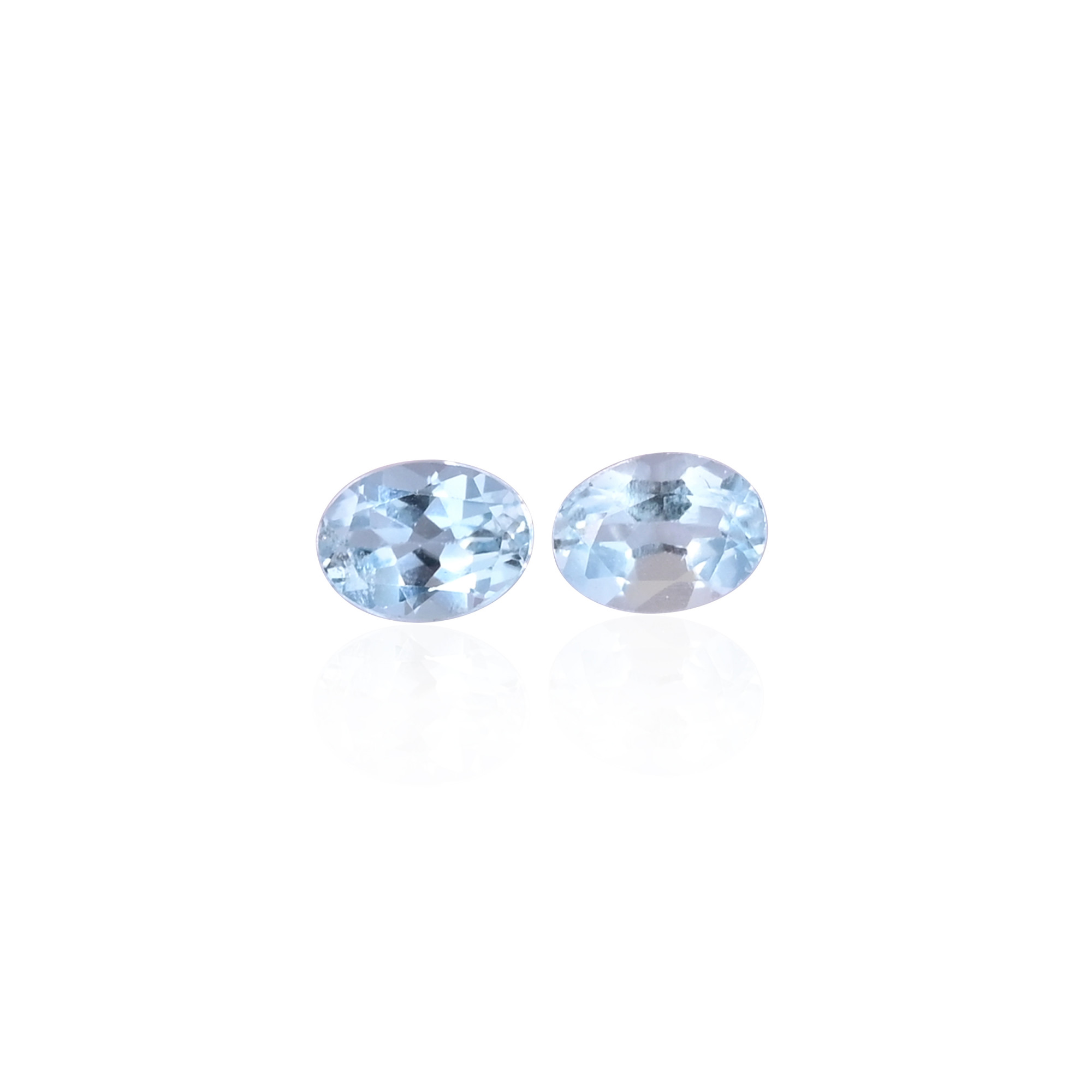 Natural Sky Blue Topaz 8X6MM Oval Normal Cut 265Cts 2pcs Gemstone Lot for Making Jewelry