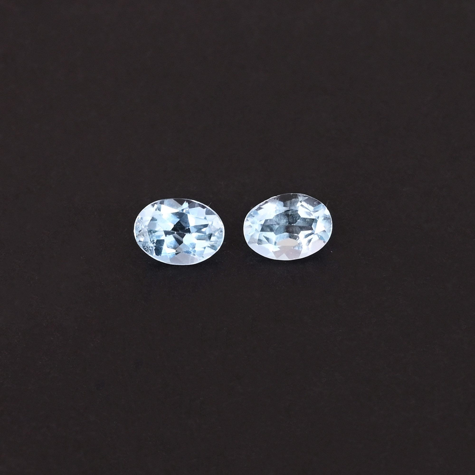 Natural Sky Blue Topaz 8X6MM Oval Normal Cut 265Cts 2pcs Gemstone Lot for Making Jewelry