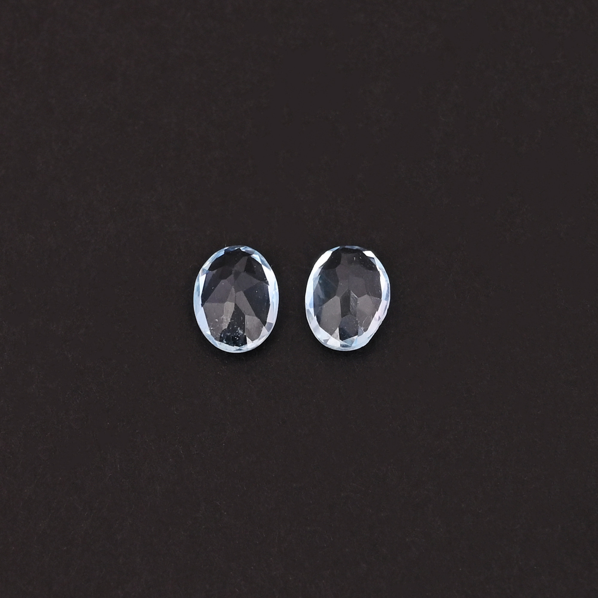 Natural Sky Blue Topaz 8X6MM Oval Normal Cut 265Cts 2pcs Gemstone Lot for Making Jewelry