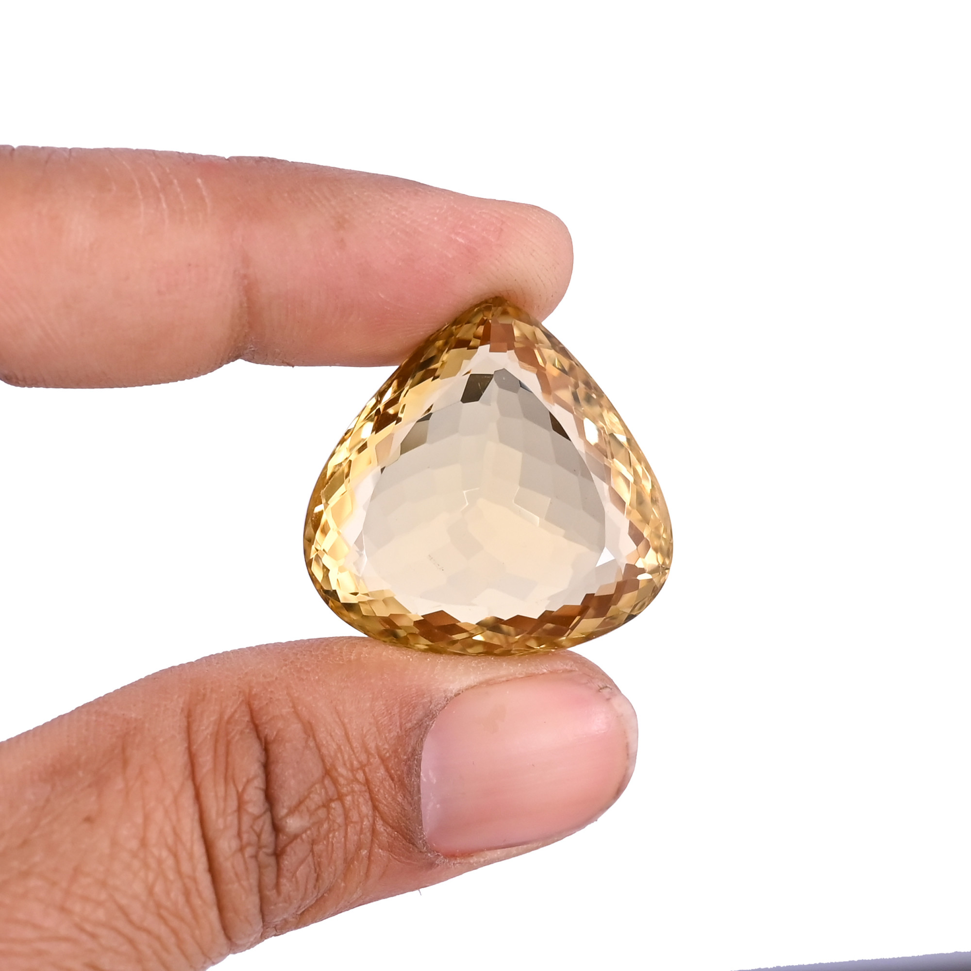 Natural Lemon Quartz 26MM Heart Normal Cut 5355Cts 1Piece Gemstone For Making Jewelry