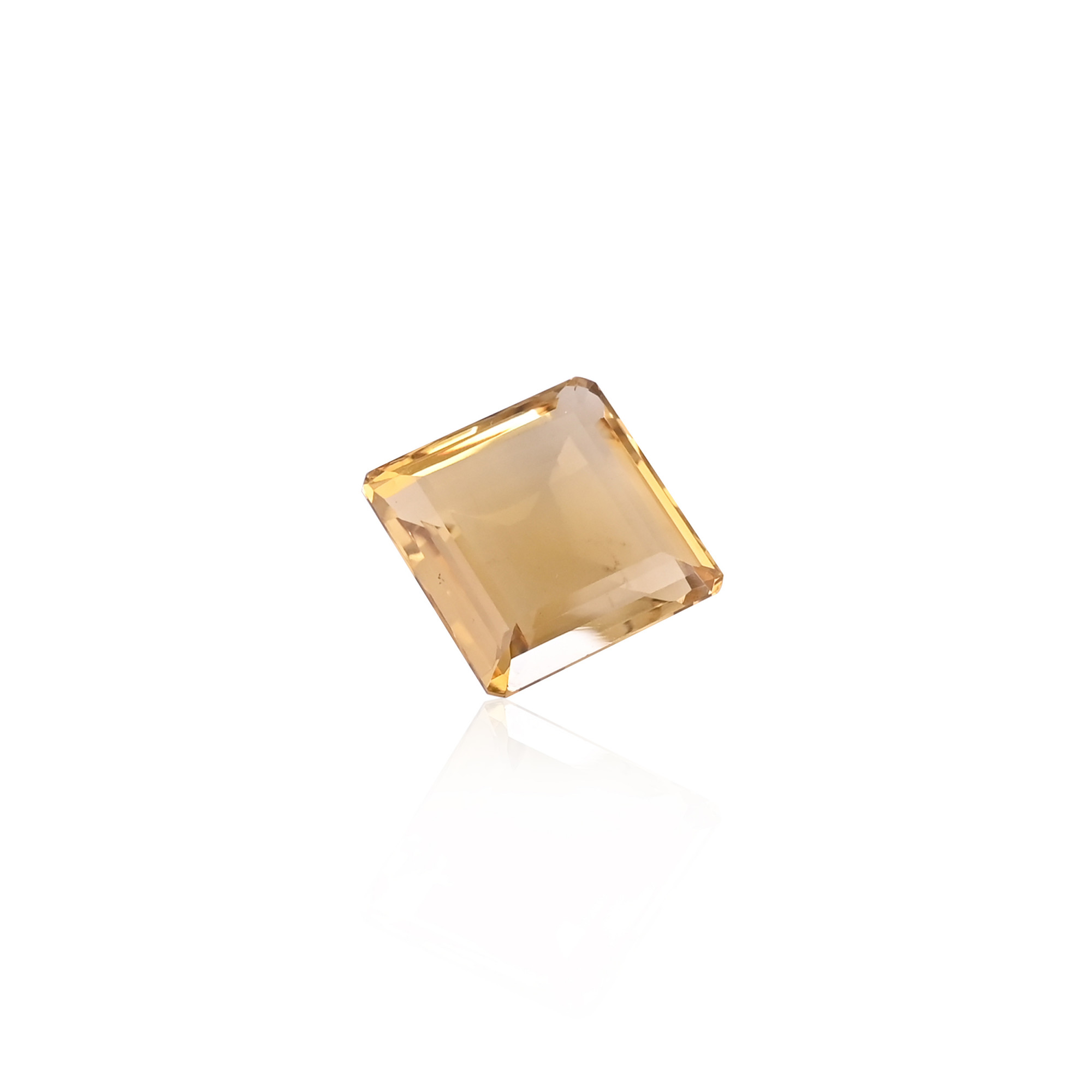 Natural Lemon Quartz 24MM Square Normal Cut 50Cts 1 Piece Gemstone For Making Jewelry