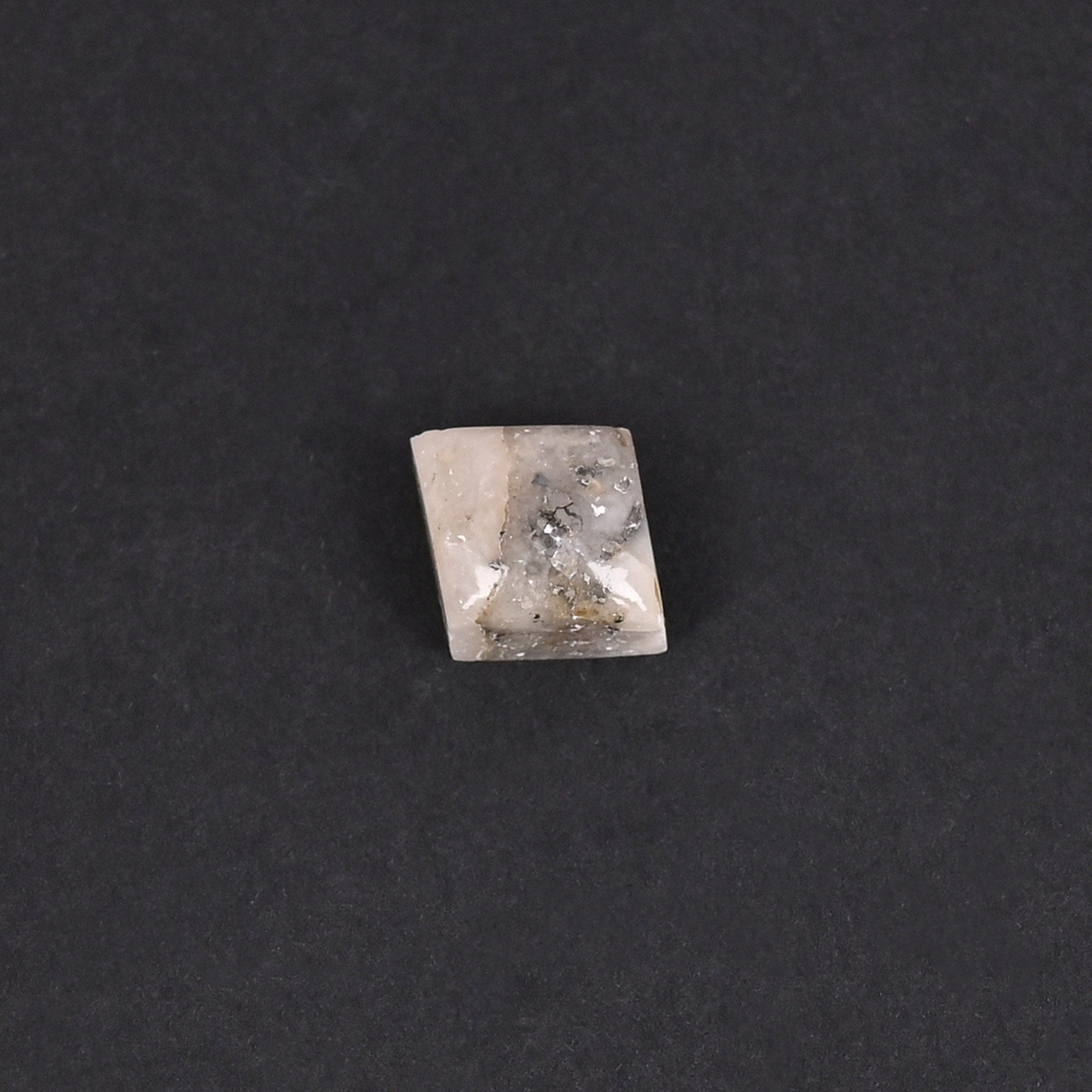 Natural Pyrite Marcasite Loose Gemstone 74 Carat Rectangle 14x12 mm Flat-back Cabochon for Jewelry Making 1 Pcs