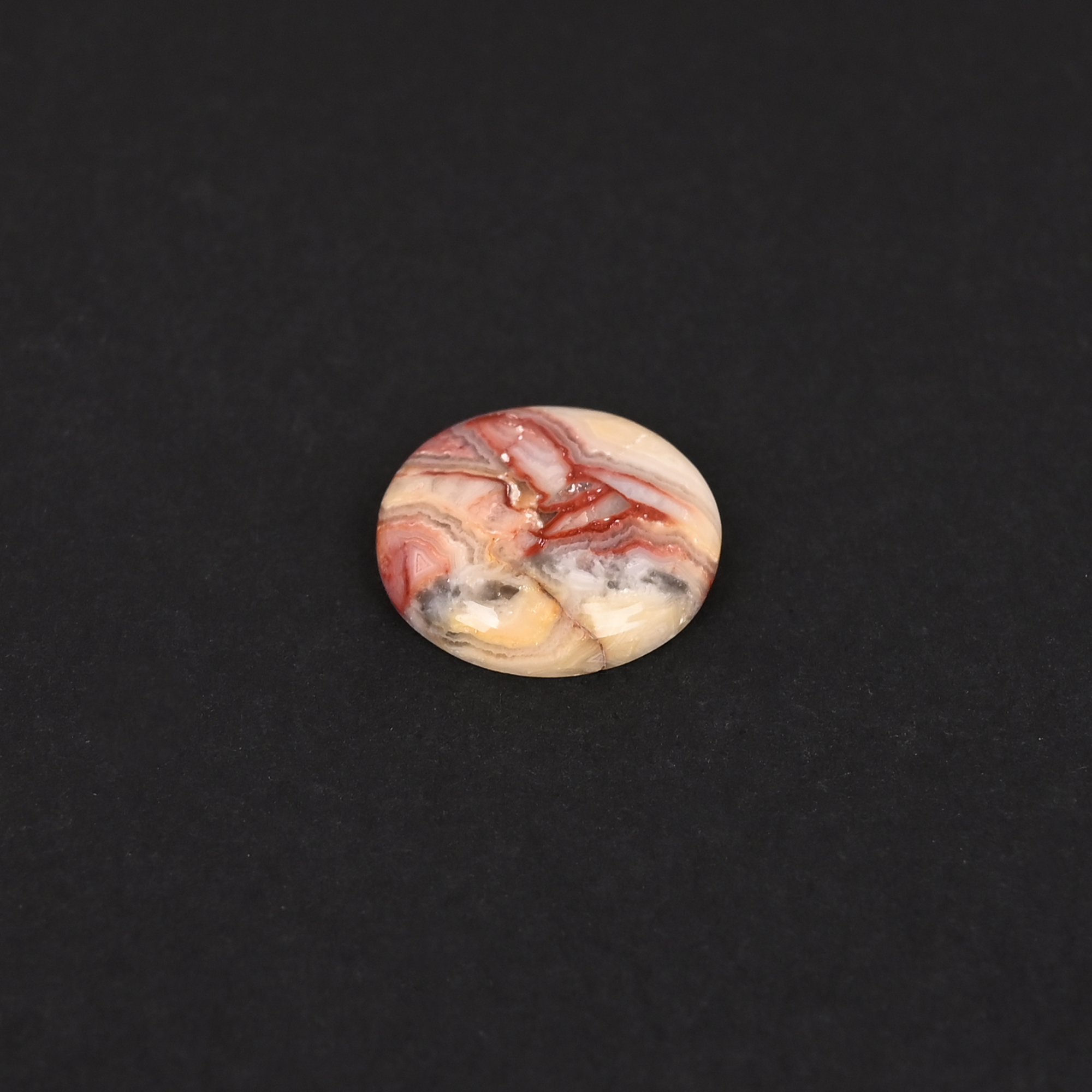 Premium Natural Crazy Lace Agate Round Shape 185 Carat Cabochon Loose Gemstone