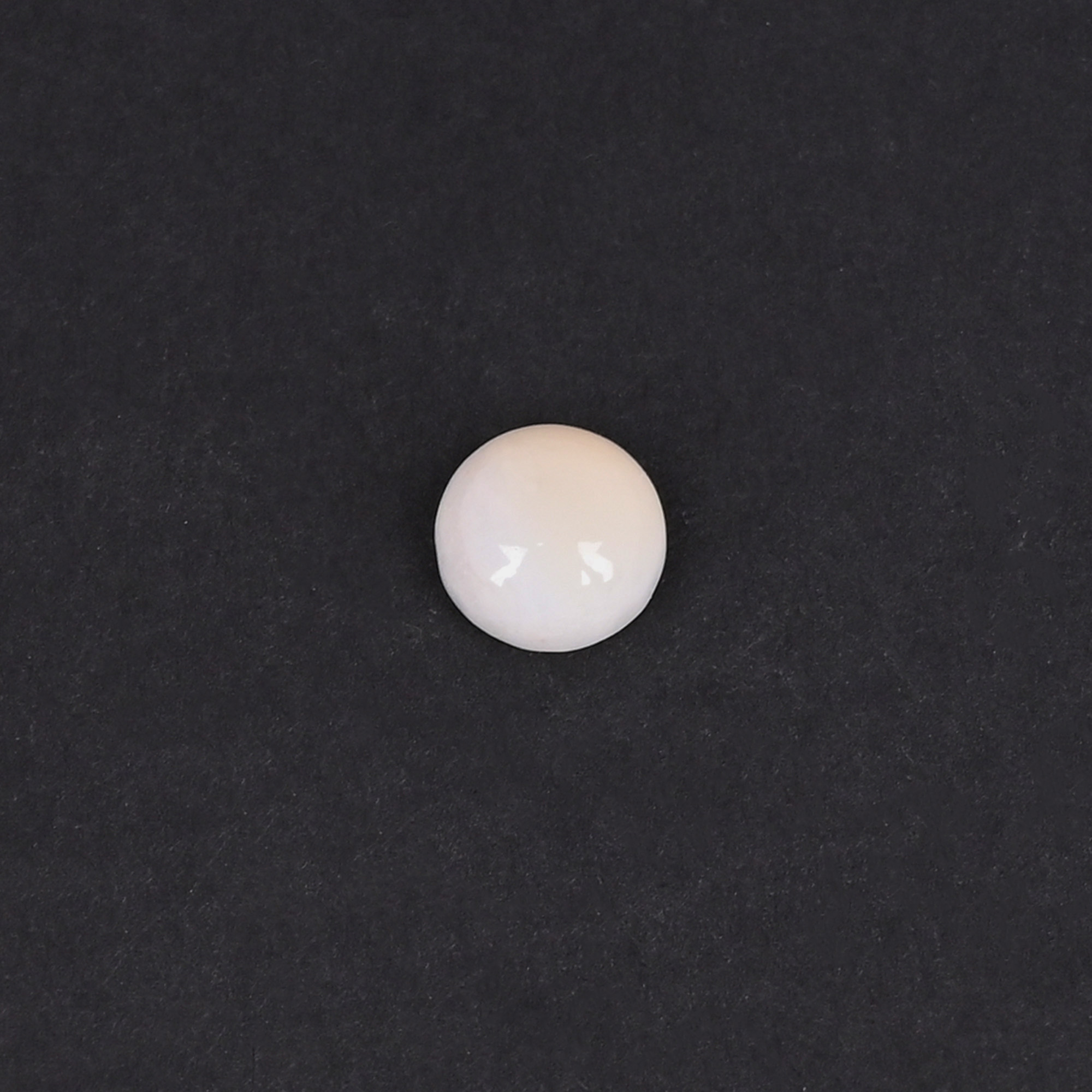 Natural White Agate Loose Gemstone 17 Carat Round 8x8 mm Flat-back Cabochon for Jewelry Making  1 Pcs