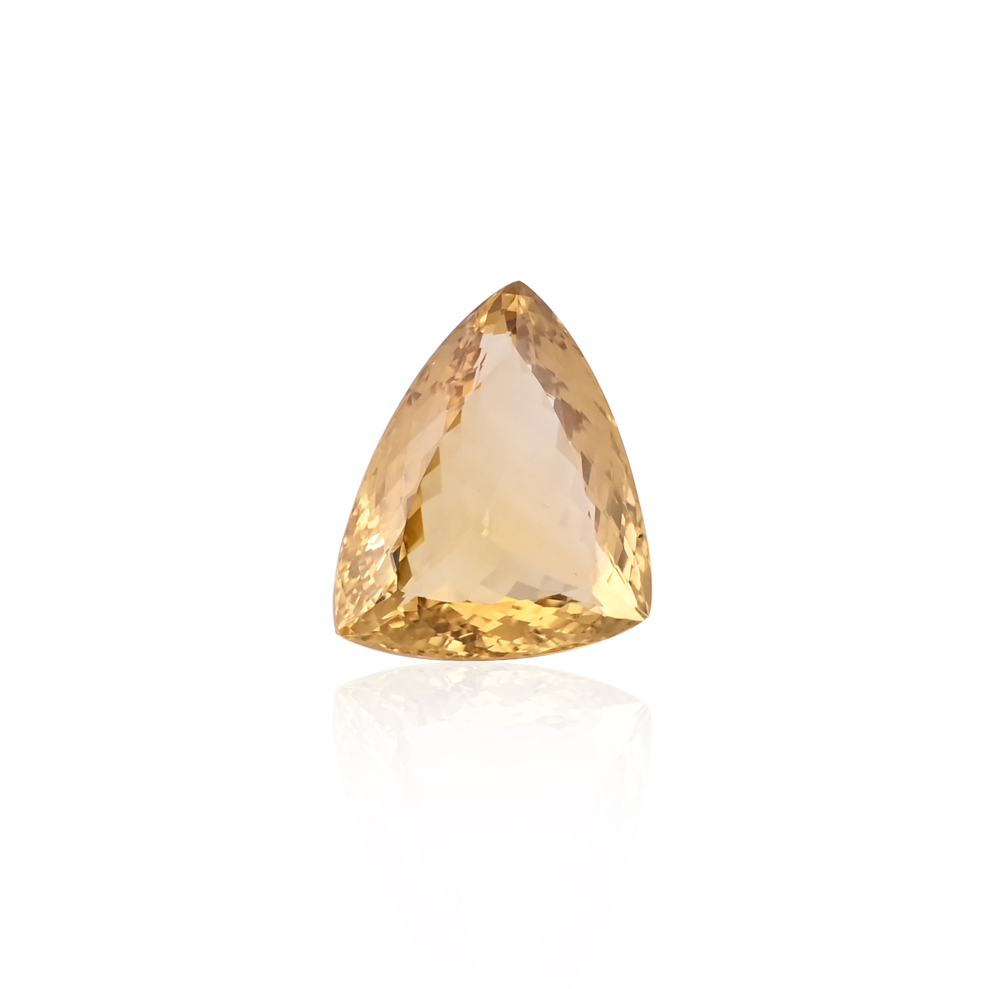 Natural Lemon Quartz 34X29MM Trillion Normal Cut 8615Cts 1Piece Gemstone For Making Jewelry