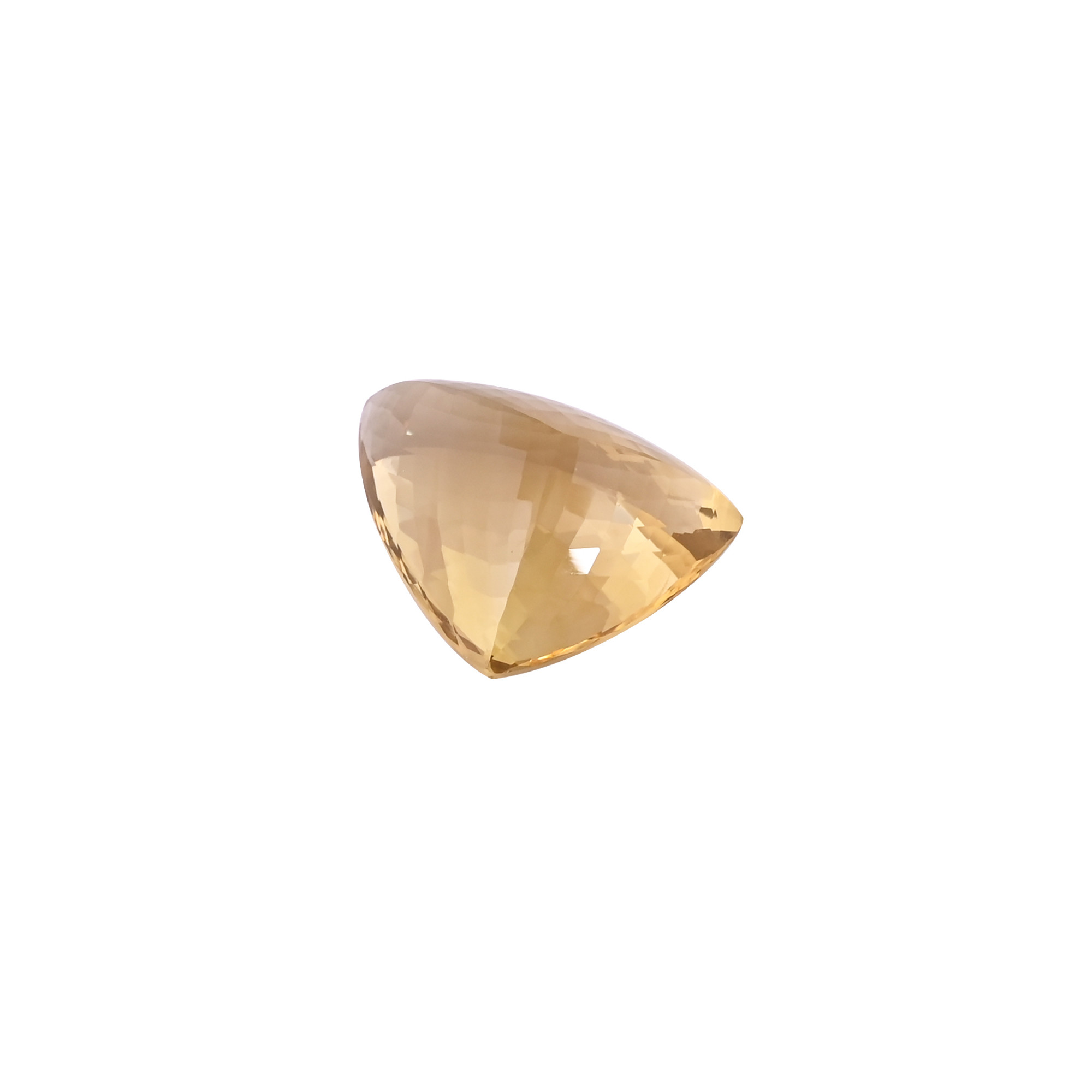 Natural Lemon Quartz 34X29MM Trillion Normal Cut 8615Cts 1Piece Gemstone For Making Jewelry