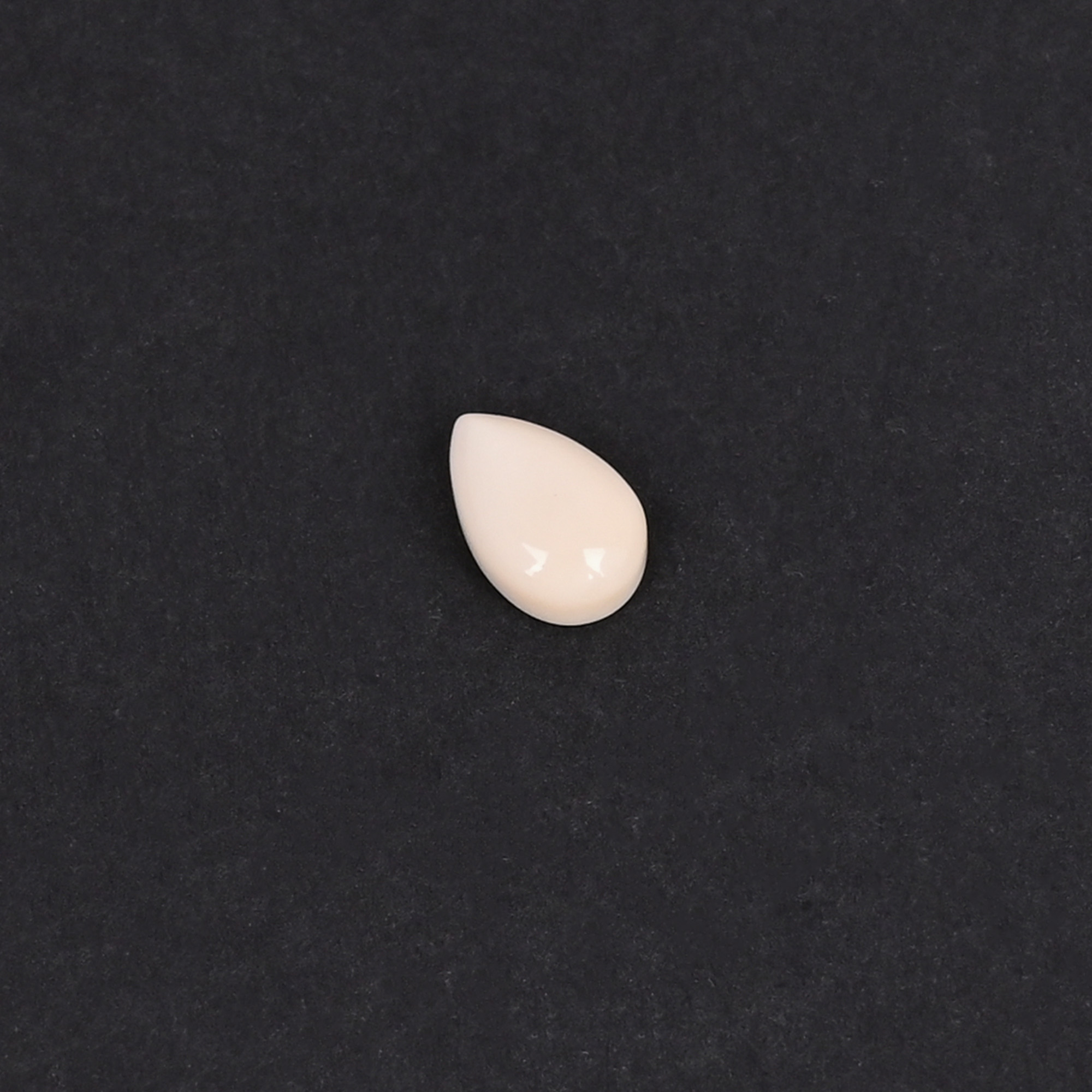 Natural White Opal Loose Gemstone 08 Carat Pear 8x5 mm Flat-back Cabochon for Jewelry Making  1 Pcs
