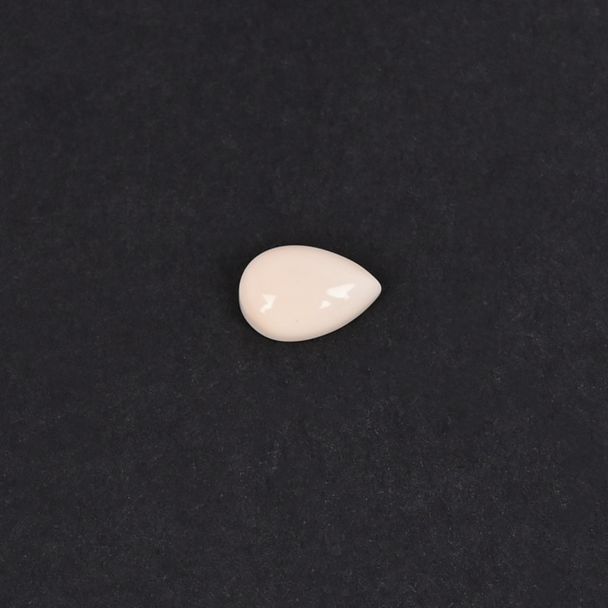 Natural White Opal Loose Gemstone 08 Carat Pear 8x5 mm Flat-back Cabochon for Jewelry Making  1 Pcs