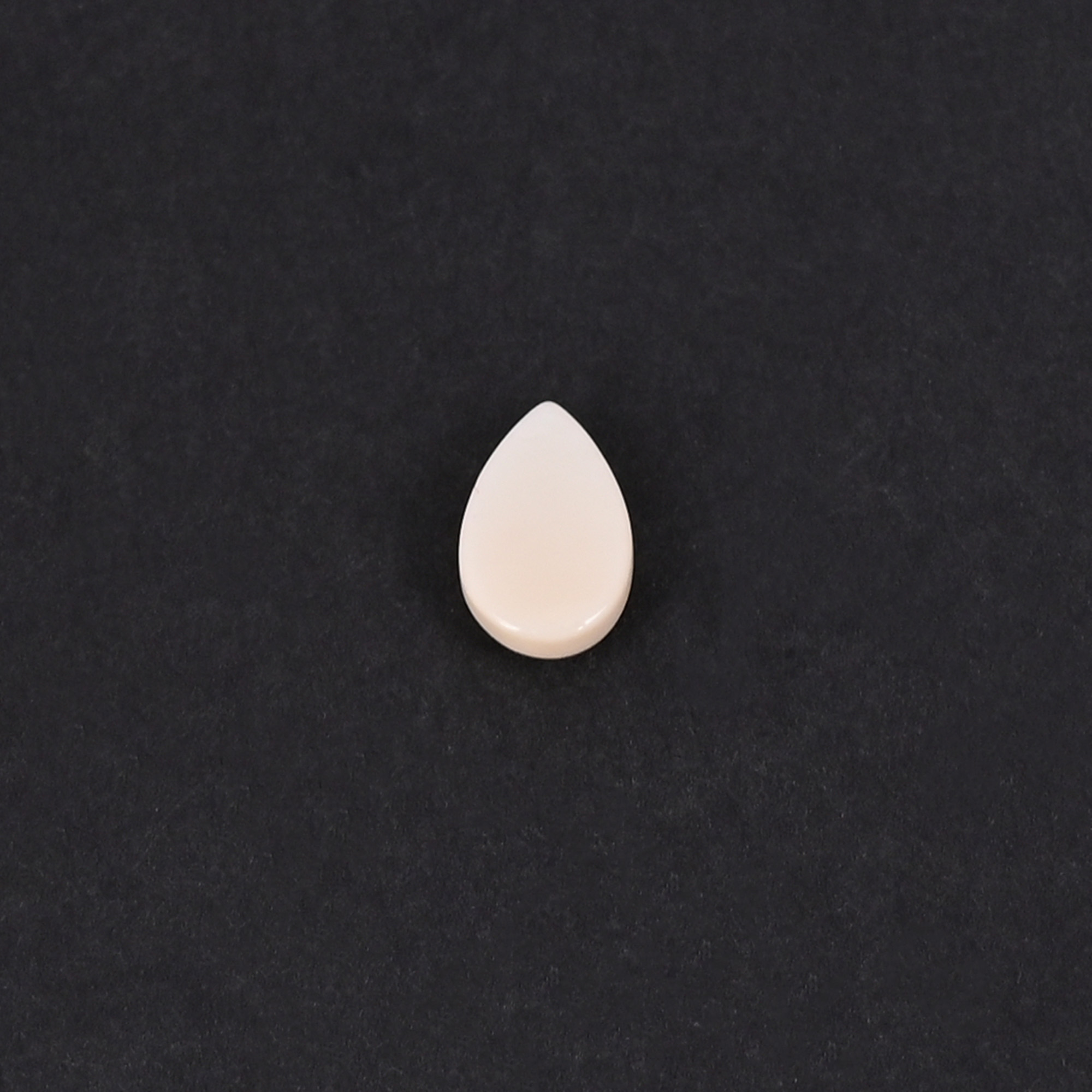 Natural White Opal Loose Gemstone 08 Carat Pear 8x5 mm Flat-back Cabochon for Jewelry Making 1 Pcs