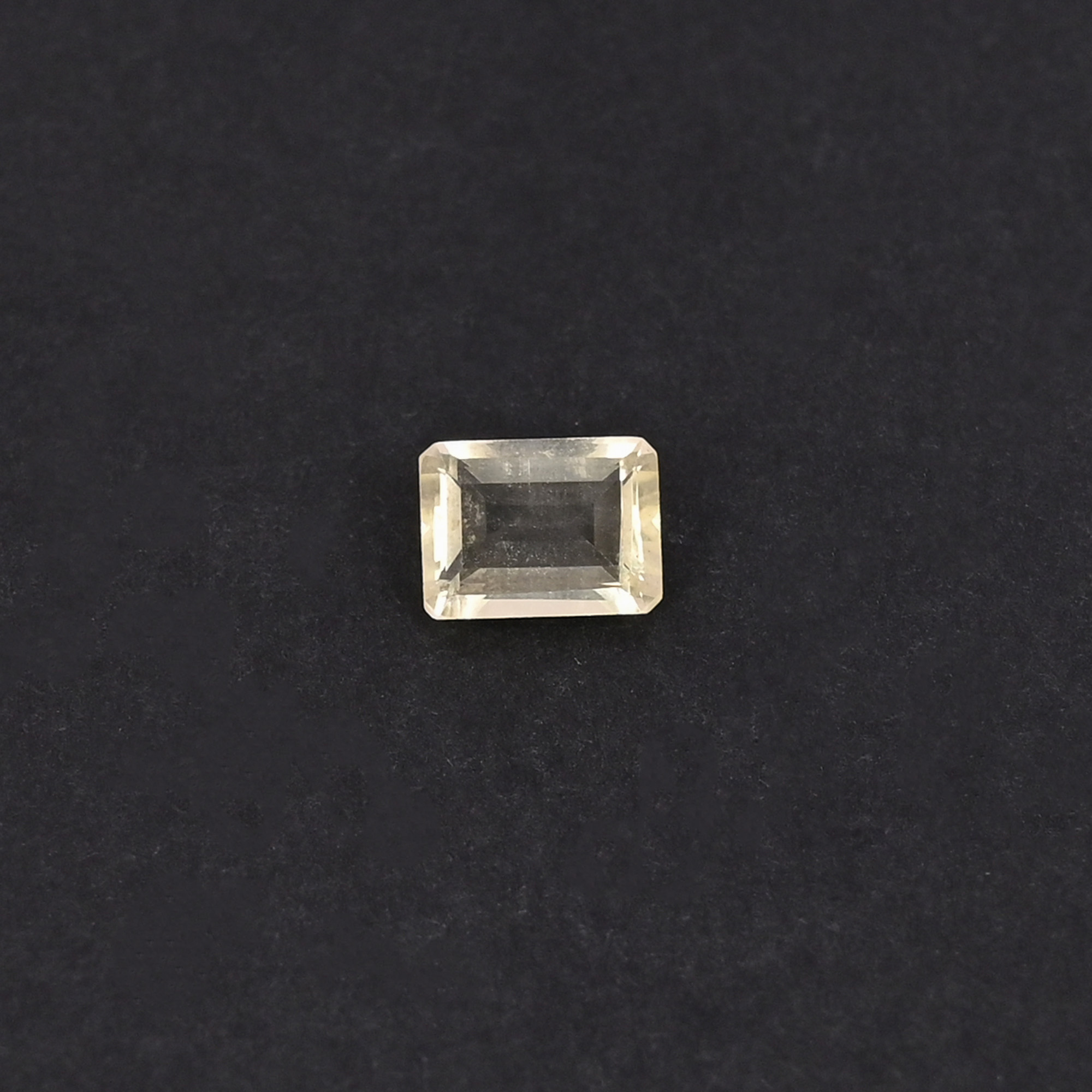 Natural Lemon Quartz Loose Gemstone 15 Carat Rectangle 8x6 mm Flat-back Faceted for Jewelry Making 1 Pcs