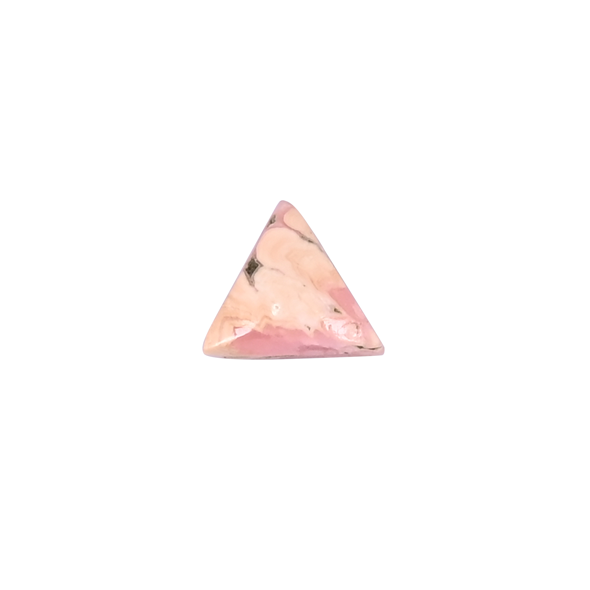 Natural Rhodochrosite Loose Gemstone 15 Carat Triangle 7x7 mm Flat-back Cabochon for Jewelry Making 1 Pcs