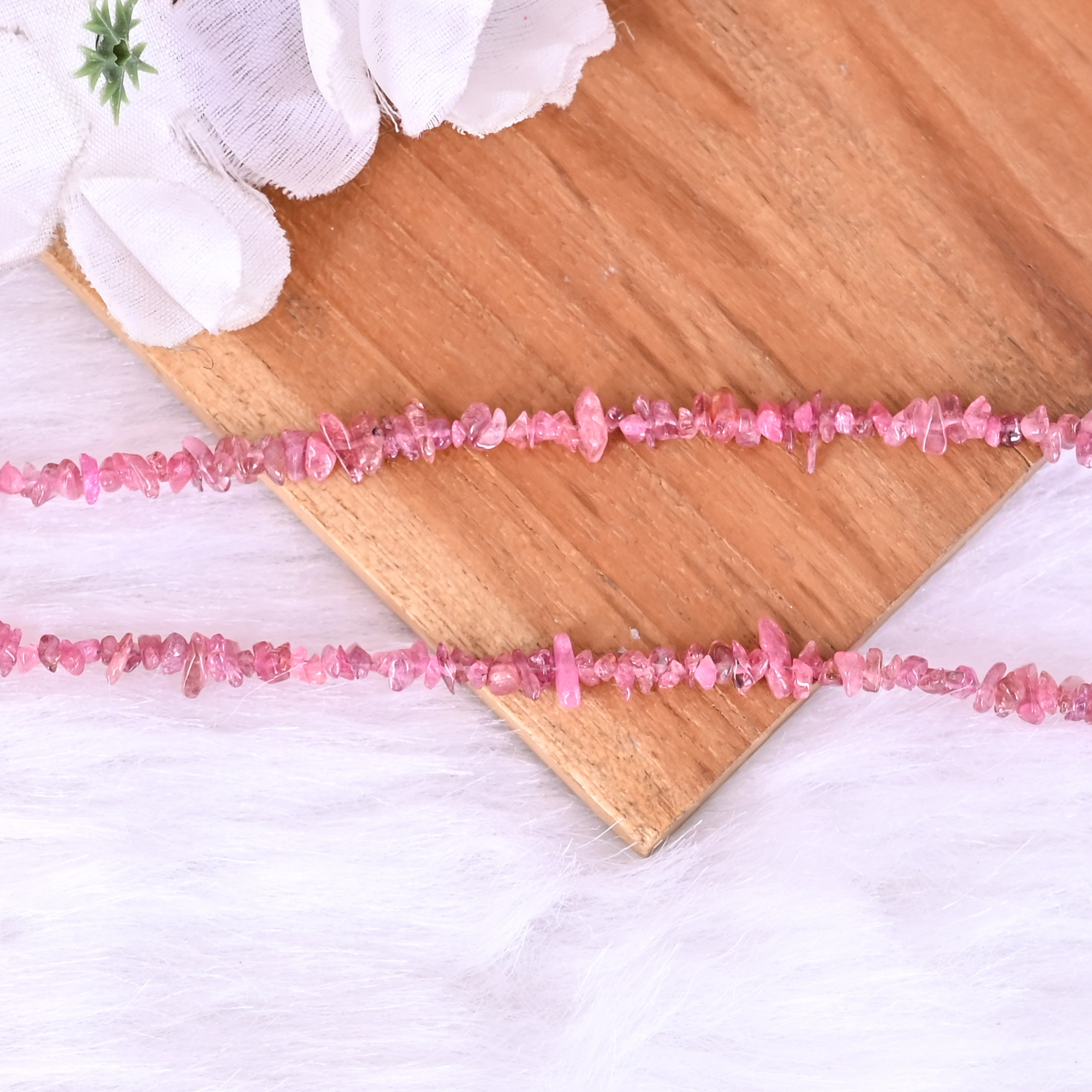 Natural Pink Tourmaline Loose Gemstone 122 Gram Mix Size Irregular Briolette Beads Strand for Jewelry Making  1 Line Strand