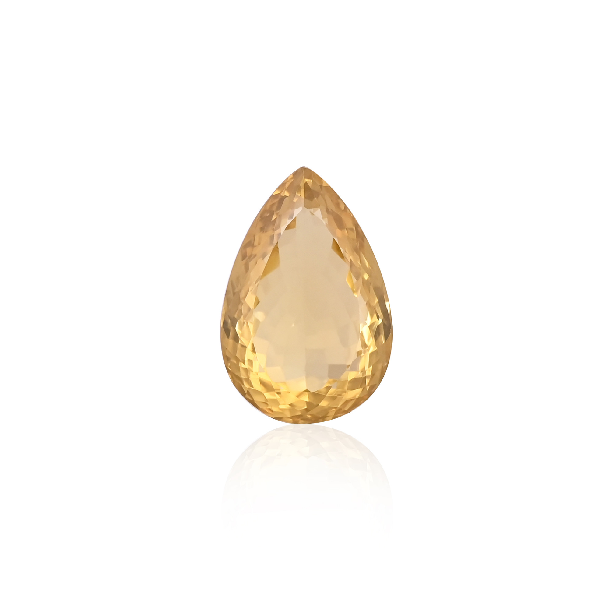 Natural Lemon Quartz 30X20MM Pear Normal Cut 5565Cts 1 Piece Gemstone For Making Jewelry