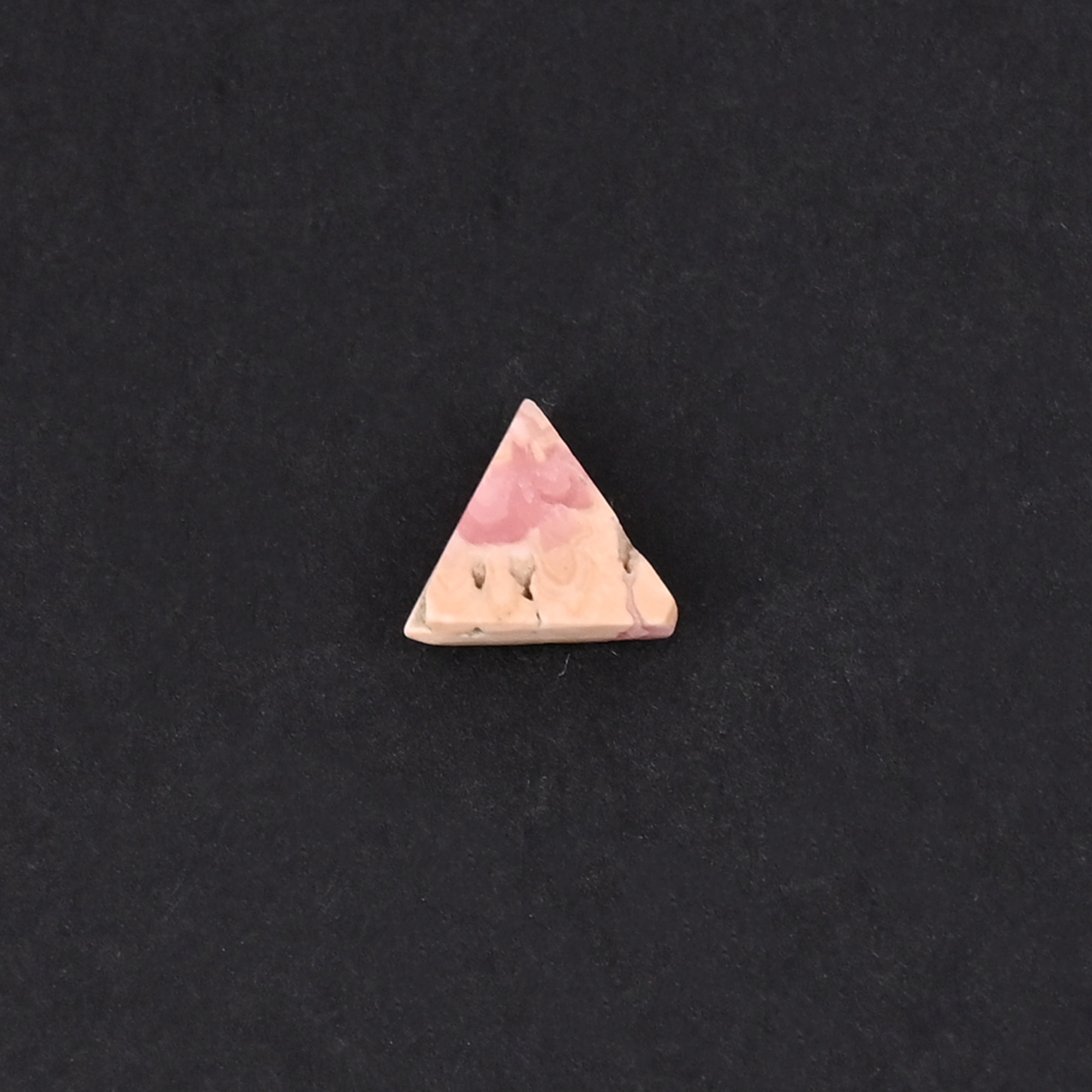 Natural Rhodochrosite Loose Gemstone 15 Carat Triangle 7x7 mm Flat-back Cabochon for Jewelry Making  1 Pcs