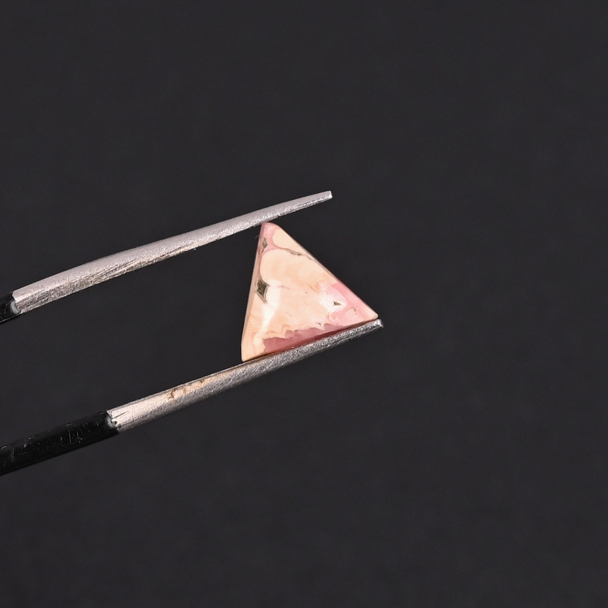 Natural Rhodochrosite Loose Gemstone 15 Carat Triangle 7x7 mm Flat-back Cabochon for Jewelry Making  1 Pcs