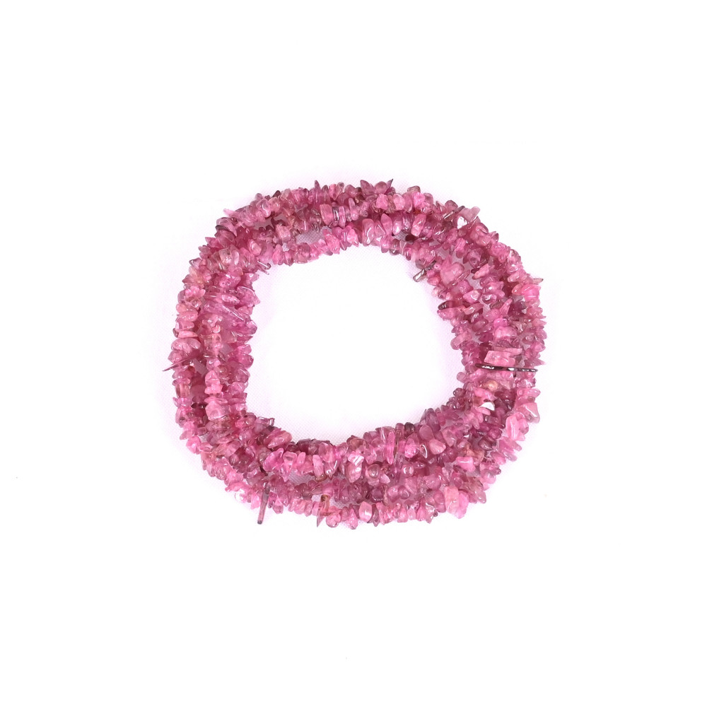 Image of Natural Pink Tourmaline Loose Gemstone 19.5 Gram Mix Size Irregular Briolette Beads Strand for Jewelry Making | 1 Line Strand