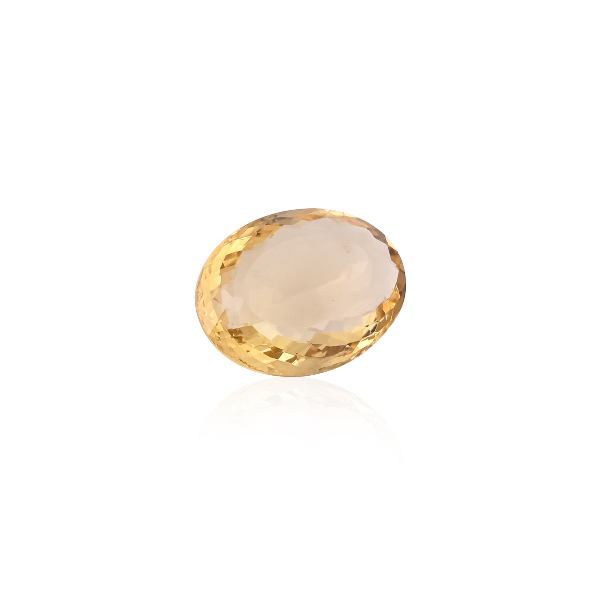 Natural Lemon Quartz 29X22MM Oval Checker Cut 50Cts 1 Piece Gemstone For Making Jewelry