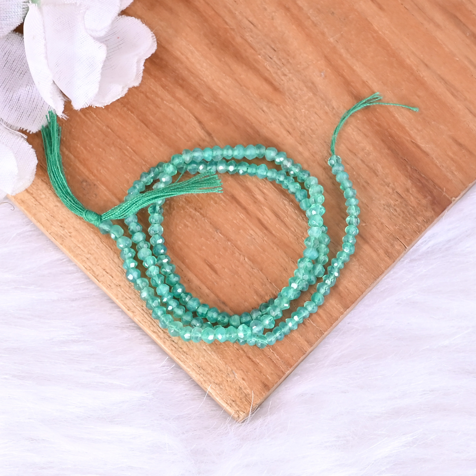 Natural Green Fluorite Loose Gemstone 10 Gram Mix Size Irregular Briolette Faceted Beads Strand for Jewelry Making  1 Line Strand
