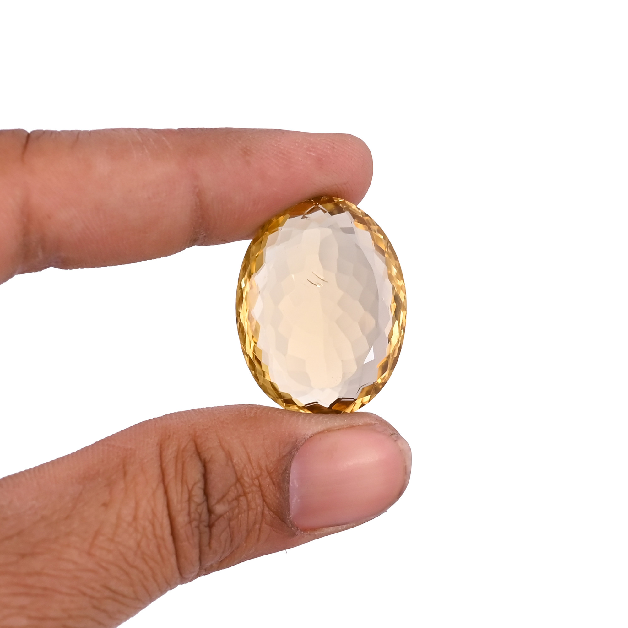 Natural Lemon Quartz 28X21MM Oval Normal Cut 3530Cts 1 Piece Gemstone For Making Jewelry