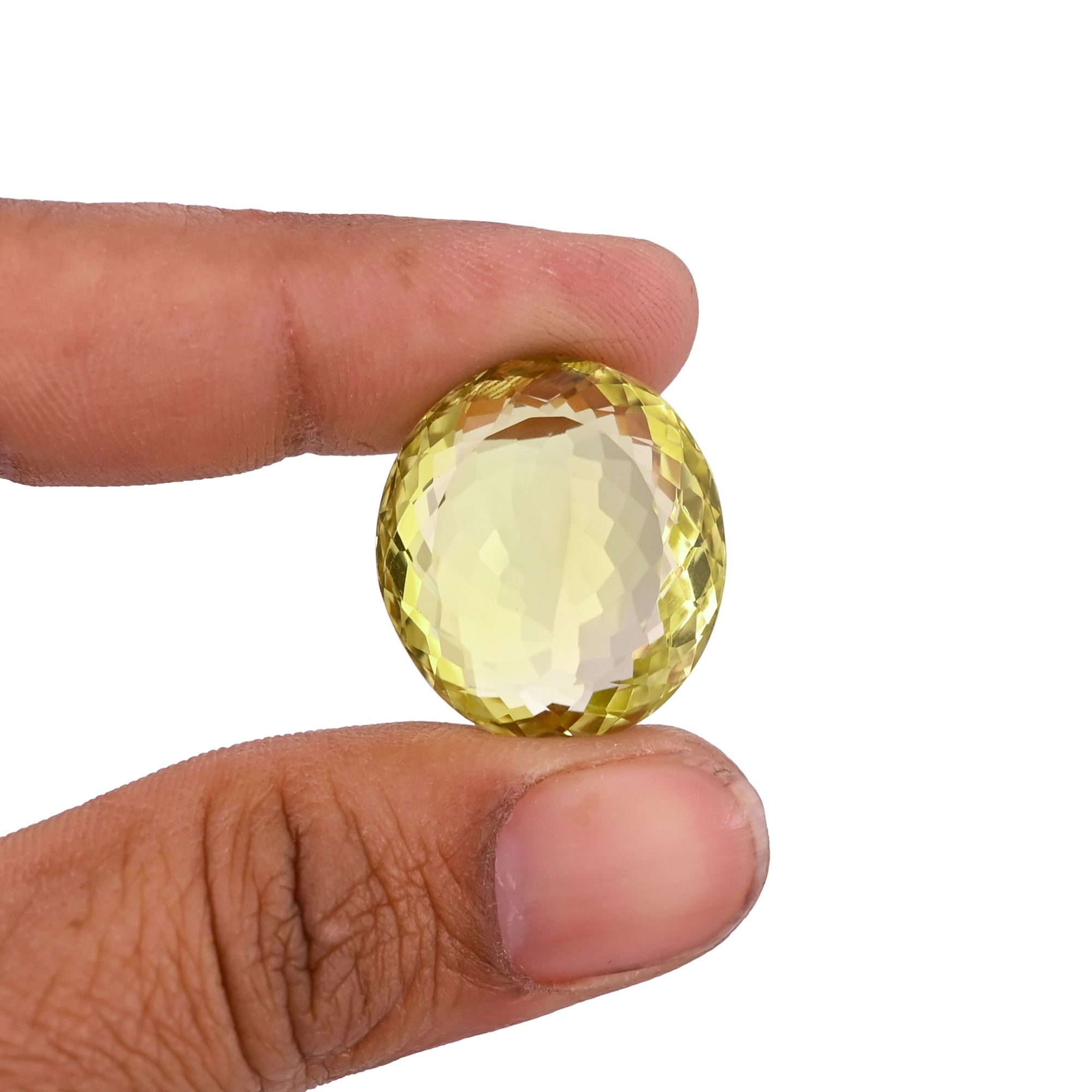 Natural Lemon Quartz 23X21MM Oval Normal Cut 3630Cts 1 Piece Gemstone For Making Jewelry