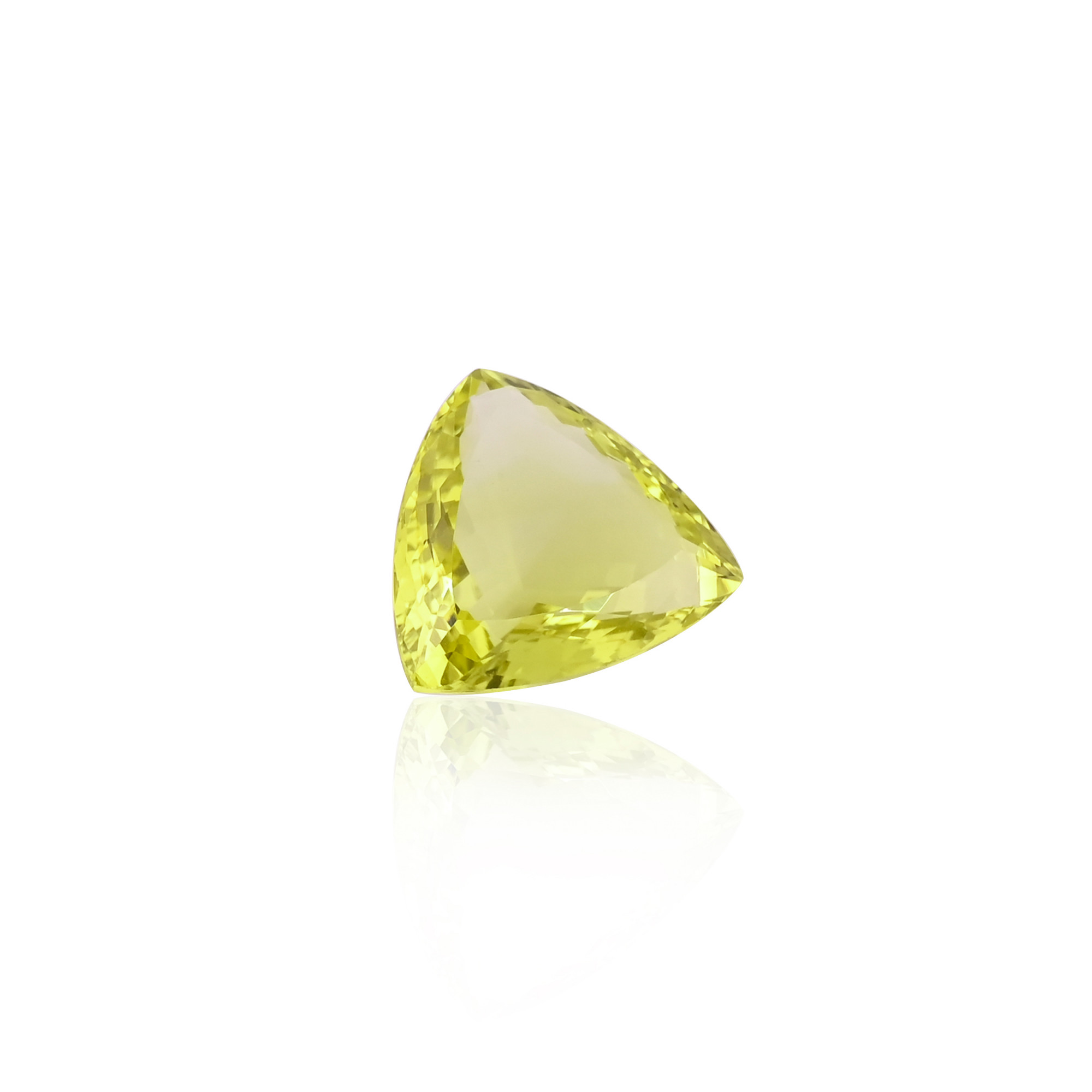 Natural Lemon Quartz 24X21MM Trillion Normal Cut 3060 Cts 1 Piece Gemstone For Making Jewelry