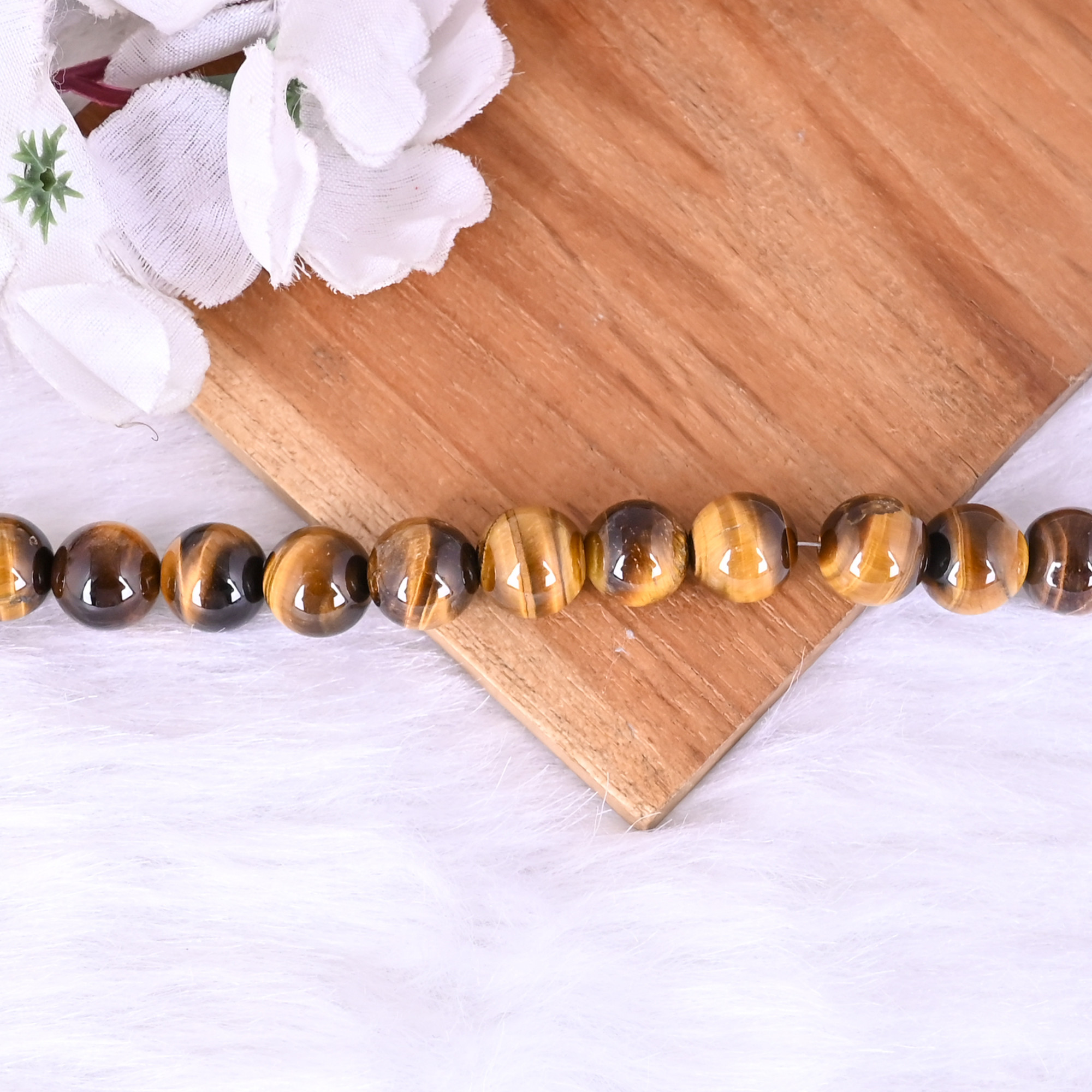 Tiger Eye Loose Gemstone 527 Gram 12x12 mm Round Briolette Smooth Beads Strand for Jewelry Making 1 Line Strand