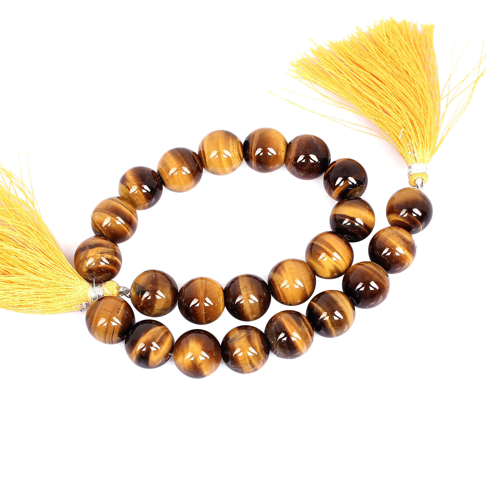 Tiger Eye Loose Gemstone 527 Gram 12x12 mm Round Briolette Smooth Beads Strand for Jewelry Making 1 Line Strand