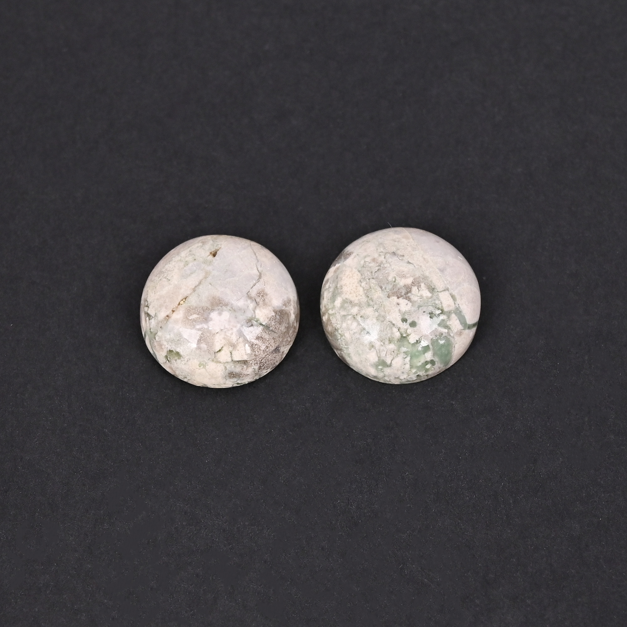 Natural Frog Skin Jasper Loose Gemstone 103 Carat Round 13x13 mm Flat-back Cabochon for Jewelry Making 1 Pcs
