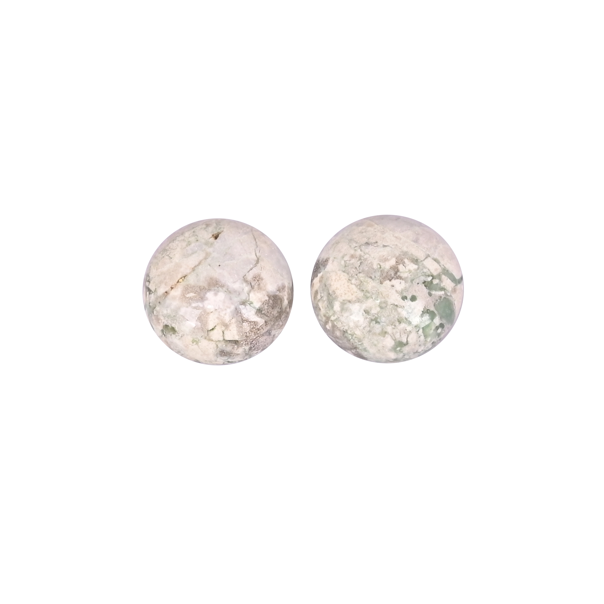 Natural Frog Skin Jasper Loose Gemstone 103 Carat Round 13x13 mm Flat-back Cabochon for Jewelry Making  1 Pcs