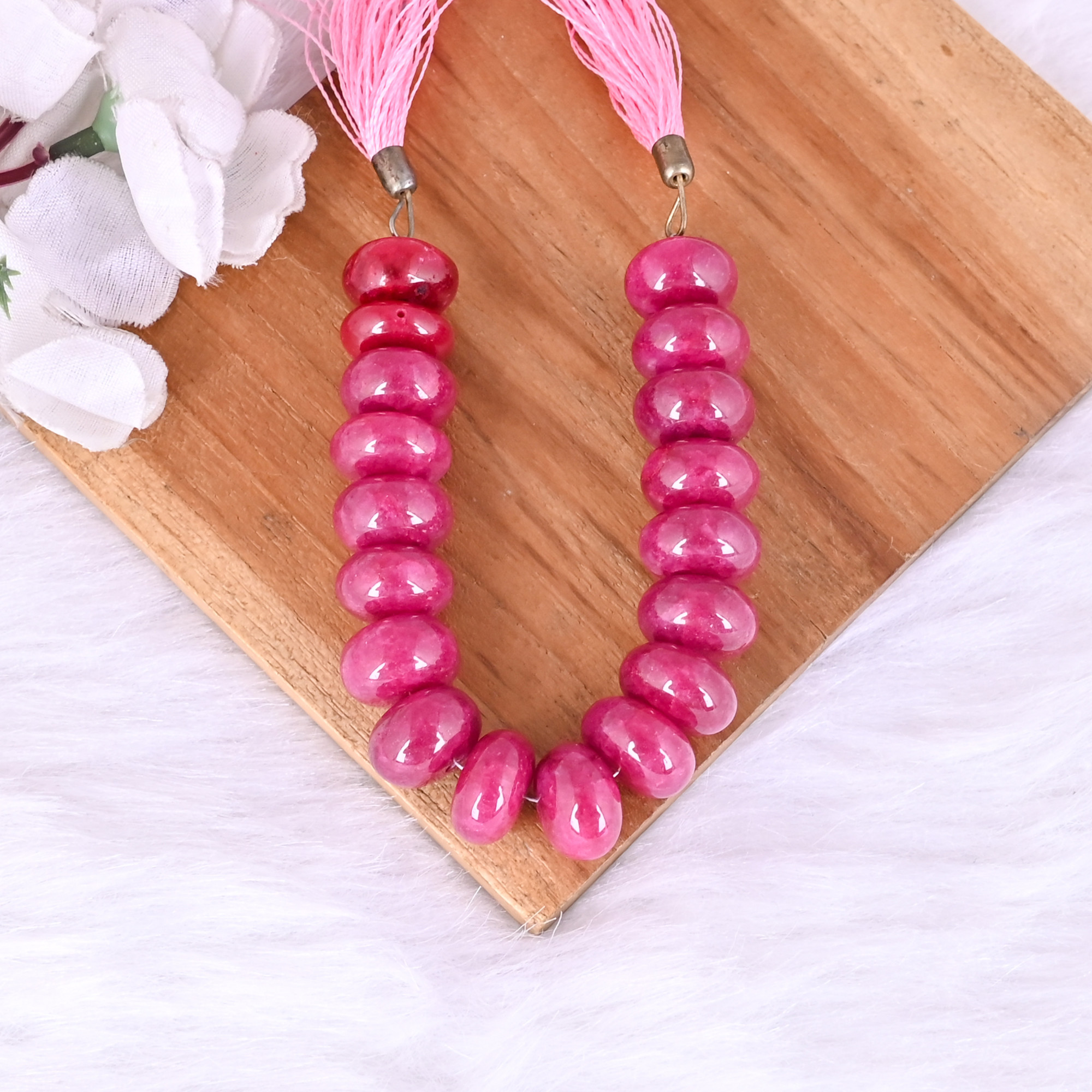 Natural Agate Loose Gemstone 577 Gram 15x8 mm Round Briolette Smooth Beads Strand for Jewelry Making  1 Line Strand