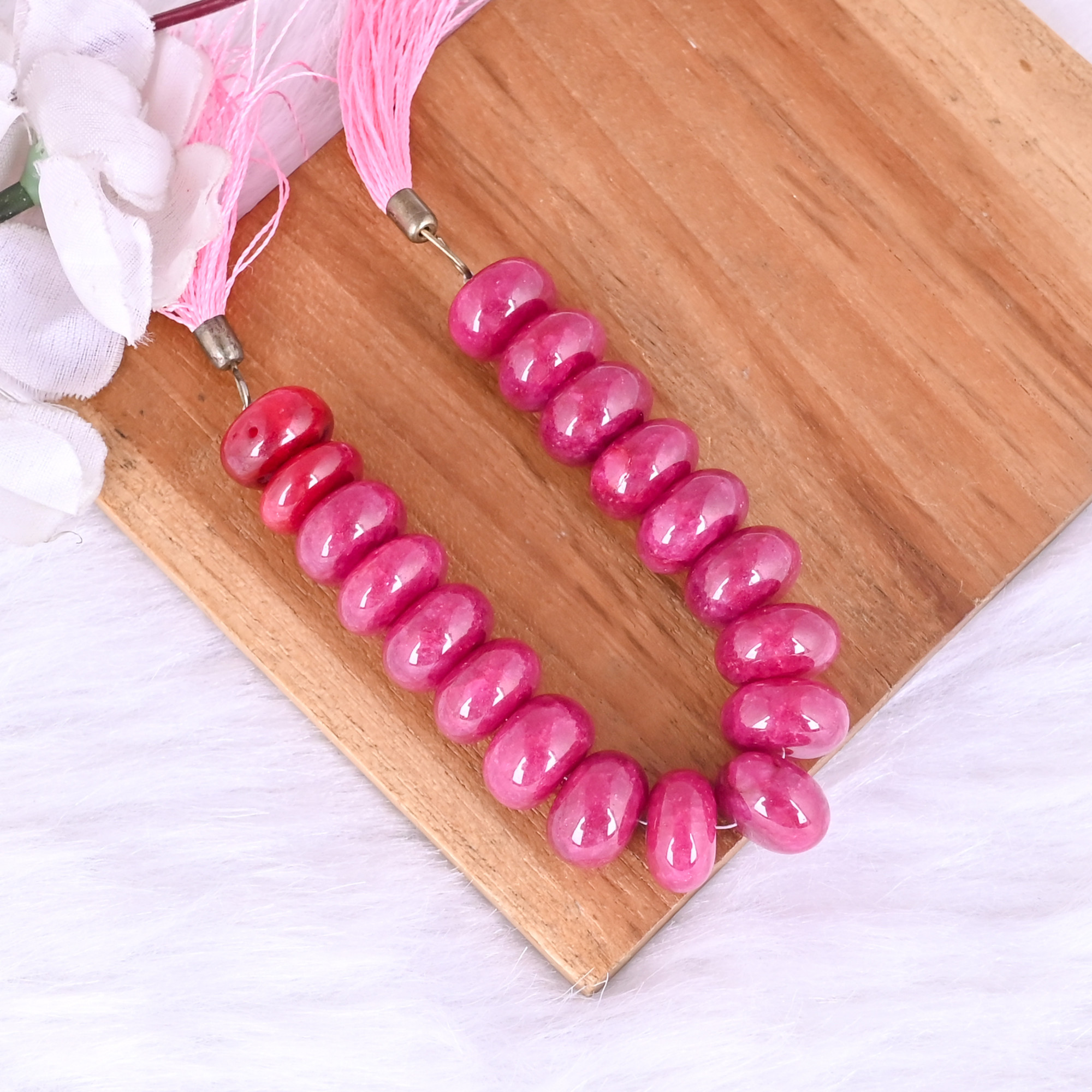 Natural Agate Loose Gemstone 577 Gram 15x8 mm Round Briolette Smooth Beads Strand for Jewelry Making  1 Line Strand