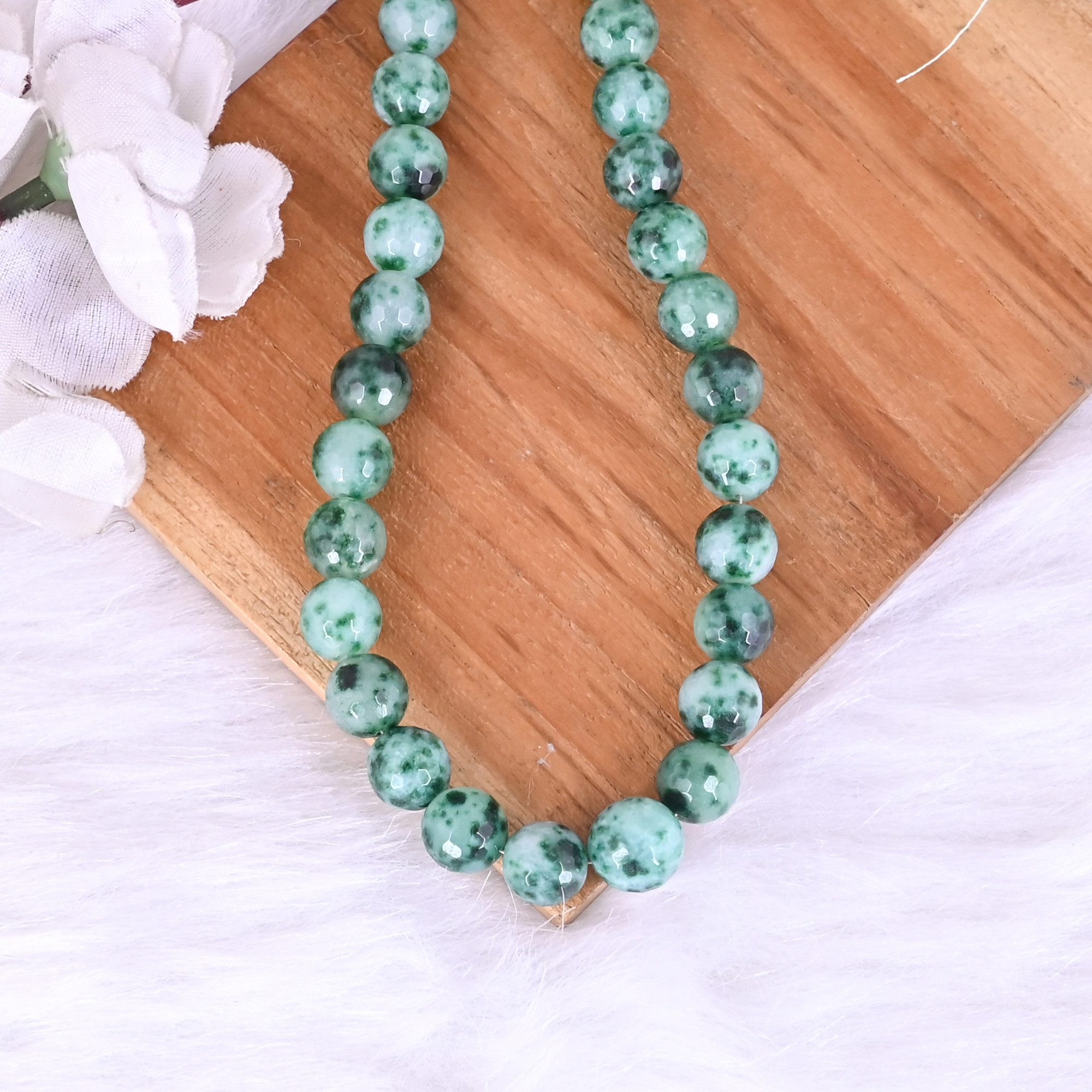 Natural Blood Agate Loose Gemstone 439 Gram 10x10 mm Round Briolette Faceted Beads Strand for Jewelry Making  1 Line Strand