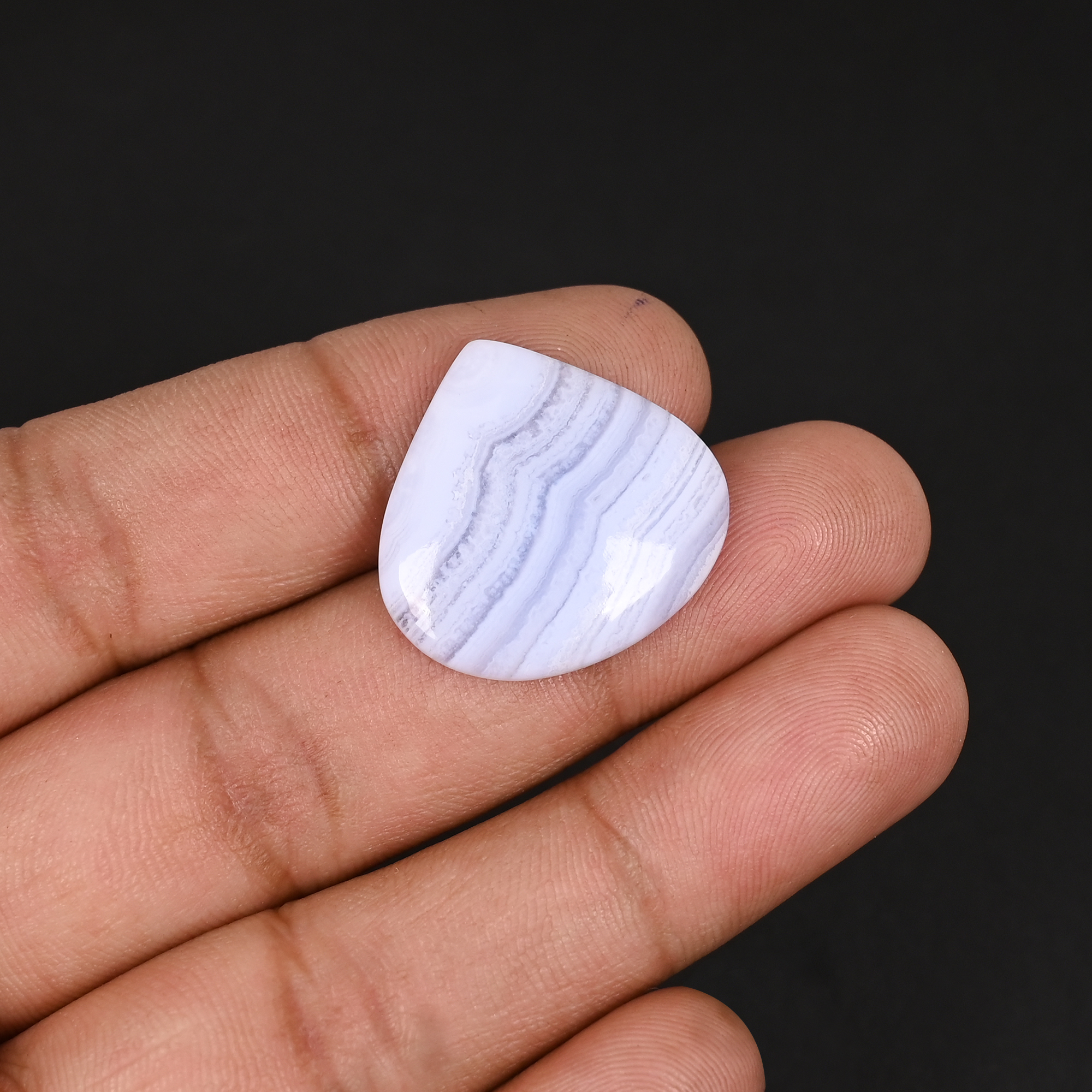 Premium Quality Natural Blue Lace Agate Cabochon Gemstone For Jewelry Making