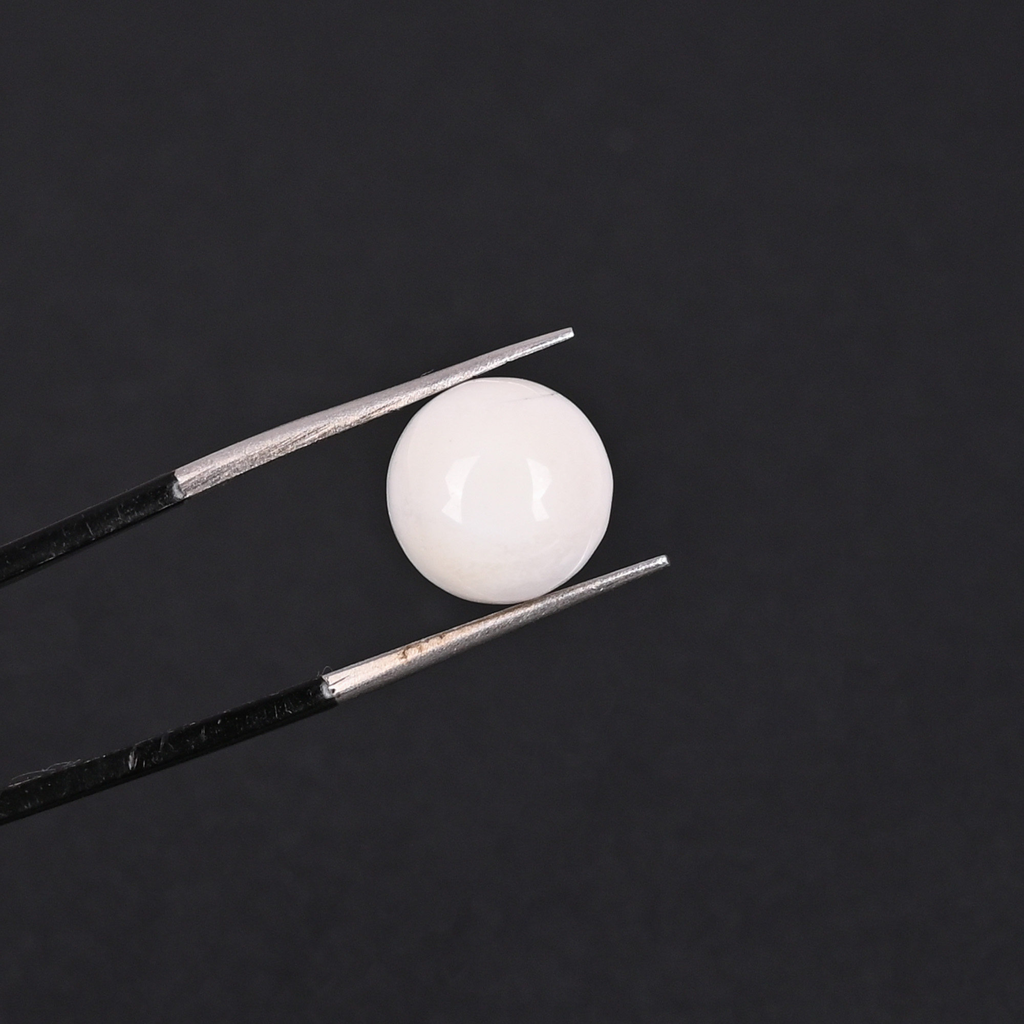 Natural White Opal Loose Gemstone 54 Carat Round 10x10 mm Flat-back Cabochon for Jewelry Making 1 Pair