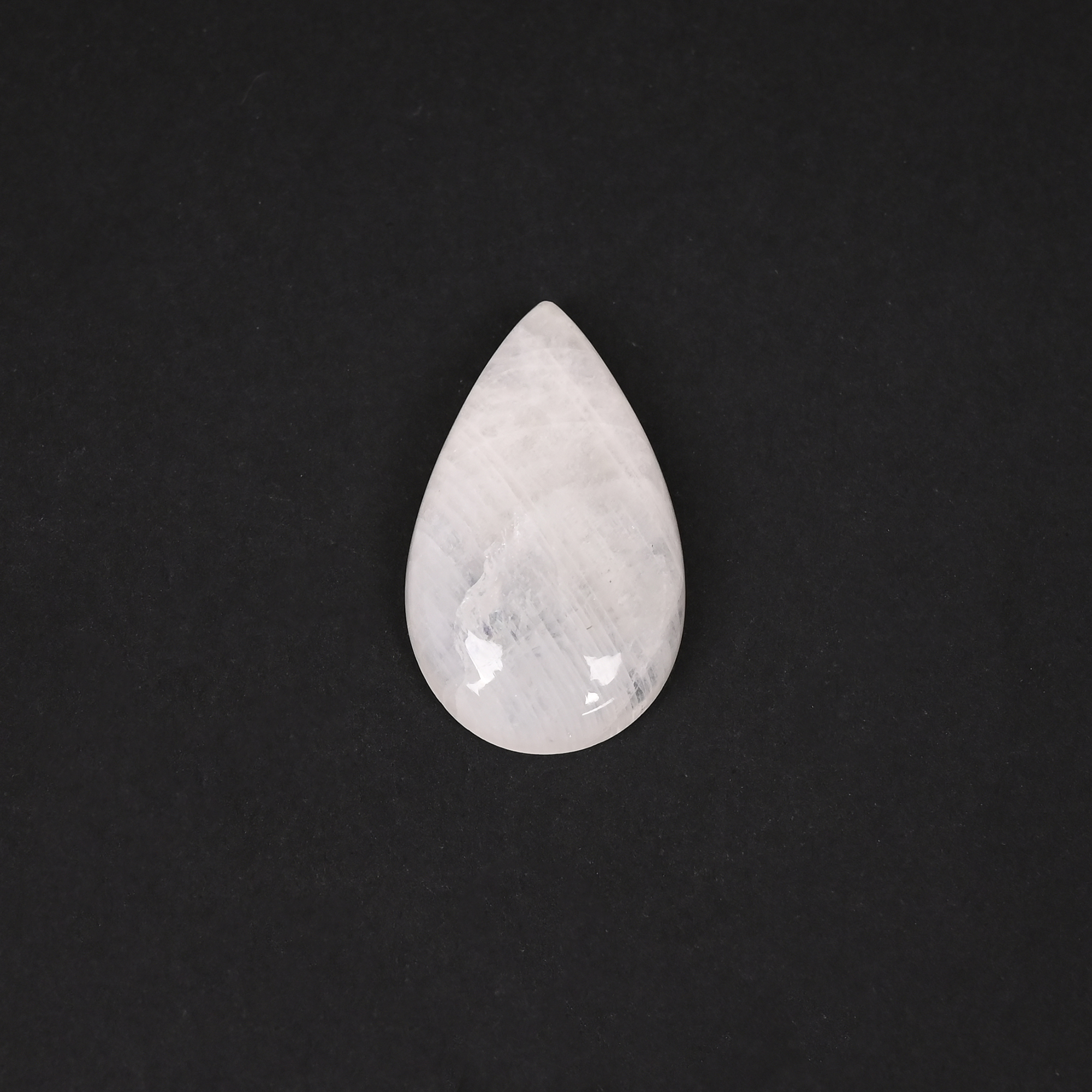 395 Cts Natural Rainbow Moonstone Pear Cabochon Gemstone For Jewelry Making