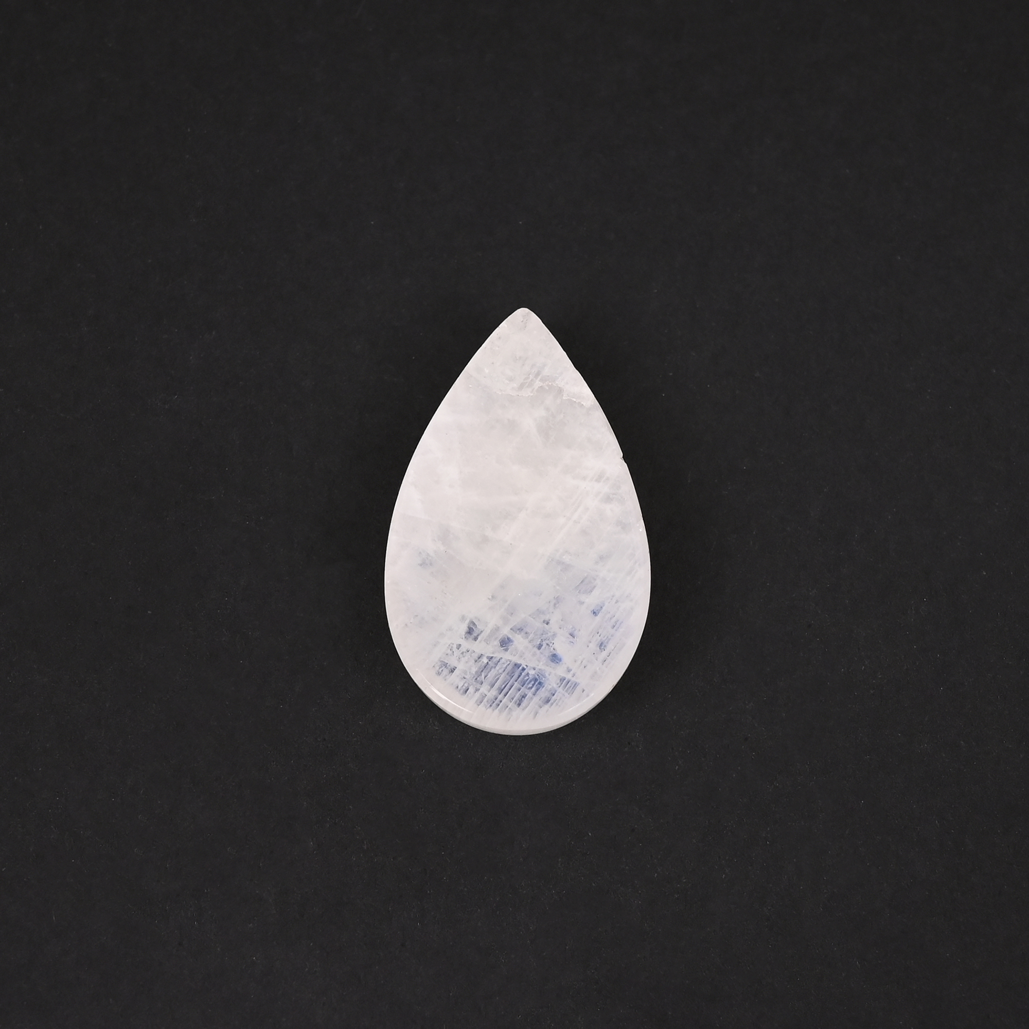 395 Cts Natural Rainbow Moonstone Pear Cabochon Gemstone For Jewelry Making